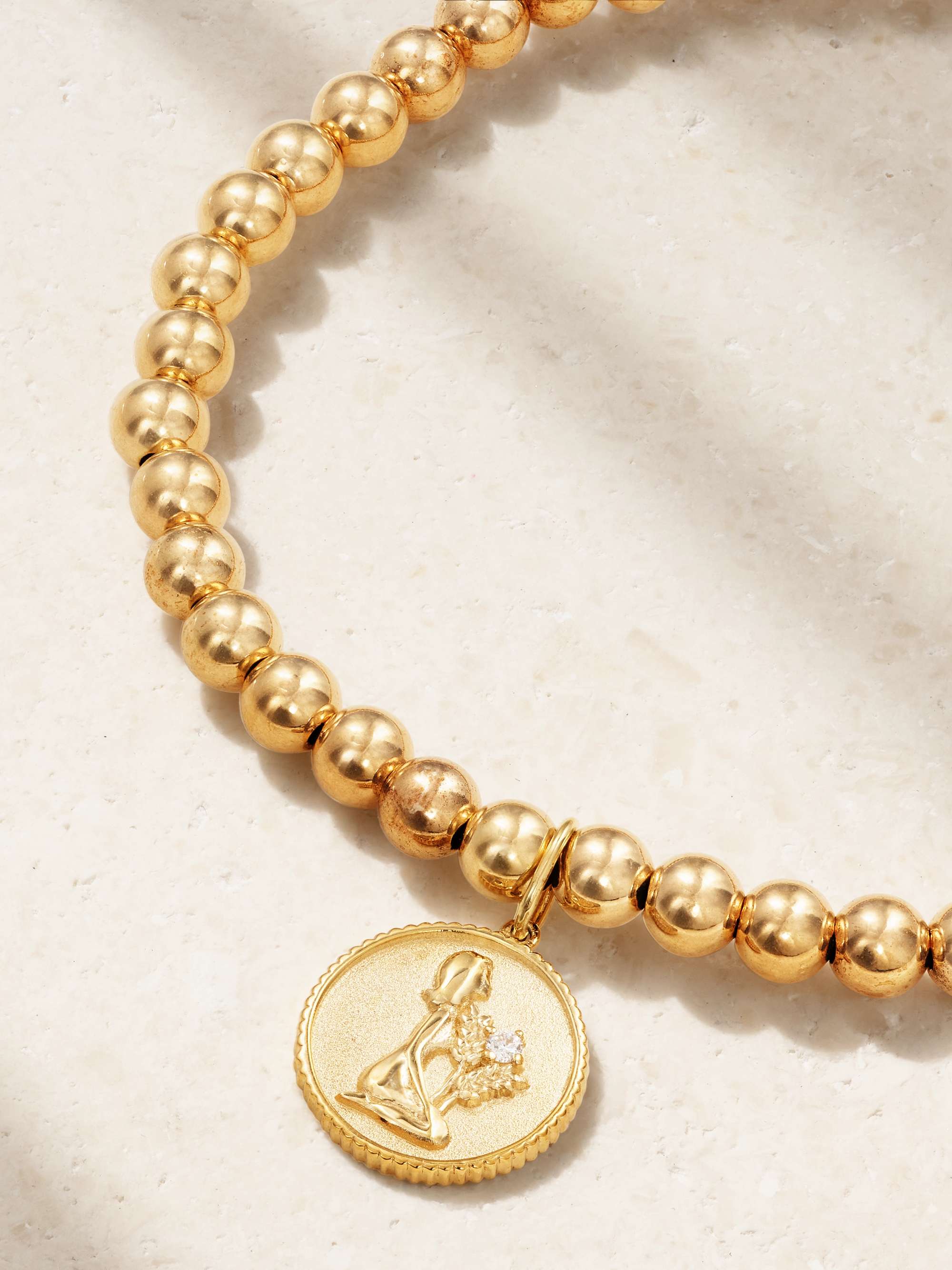 SYDNEY EVAN Virgo 14-karat gold diamond bracelet