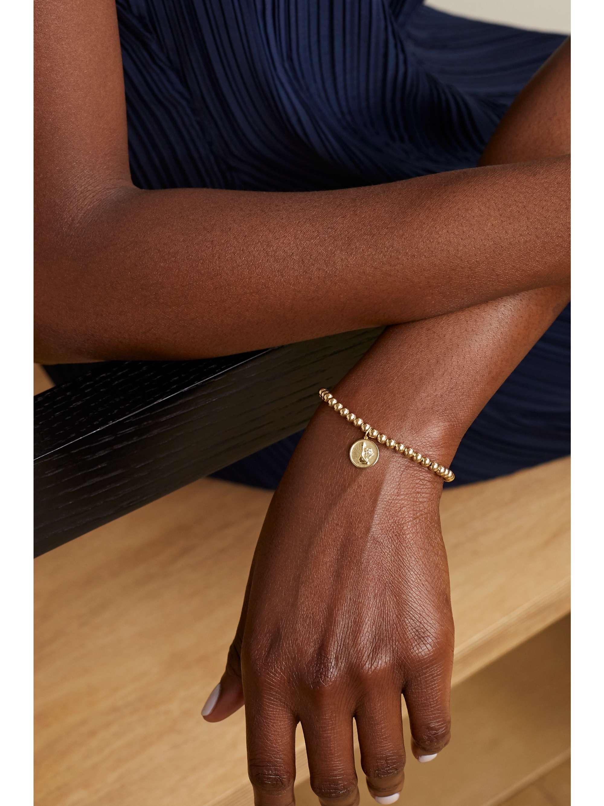 SYDNEY EVAN Virgo 14-karat gold diamond bracelet