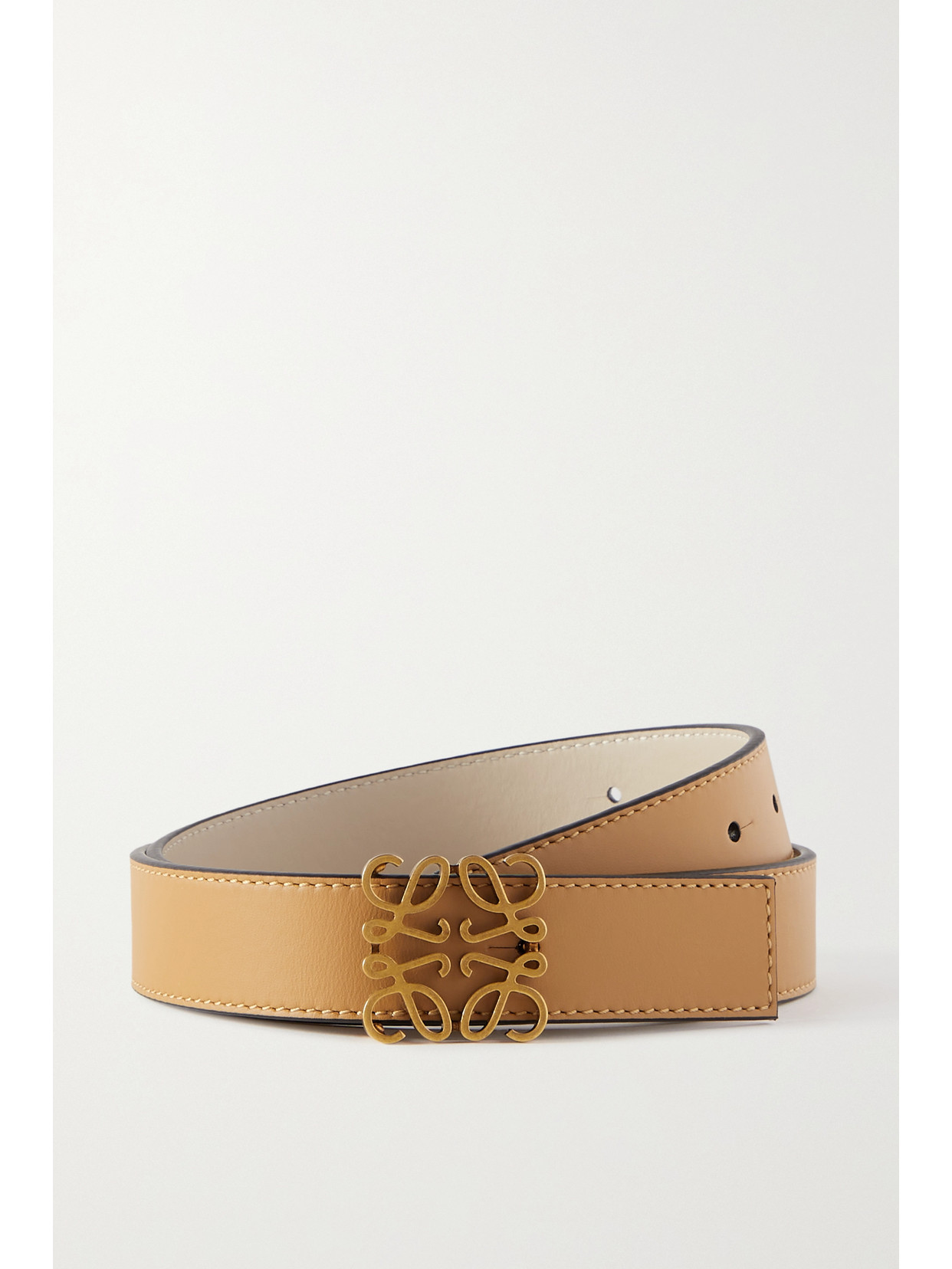 Loewe Anagram-buckle Leather Belt In Brown