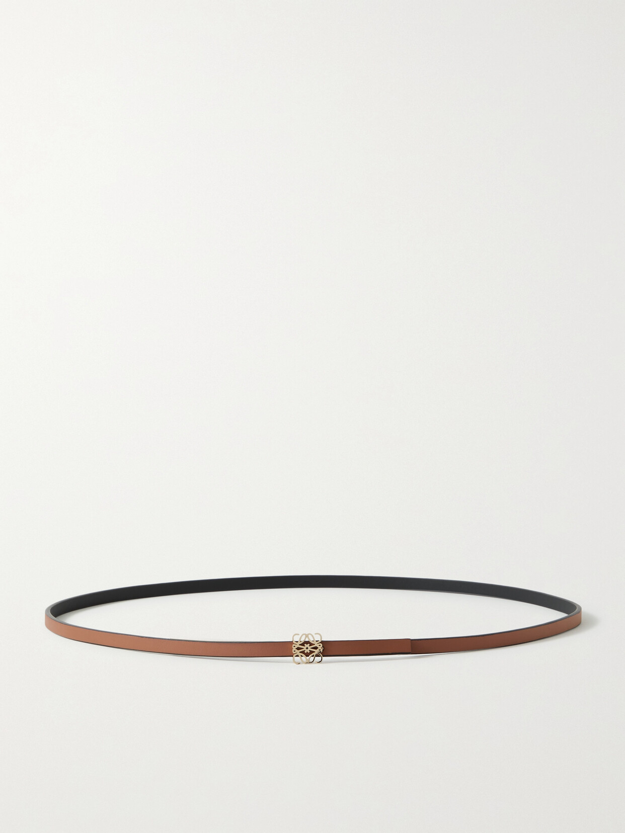 Loewe Anagram Leather Belt In Brown