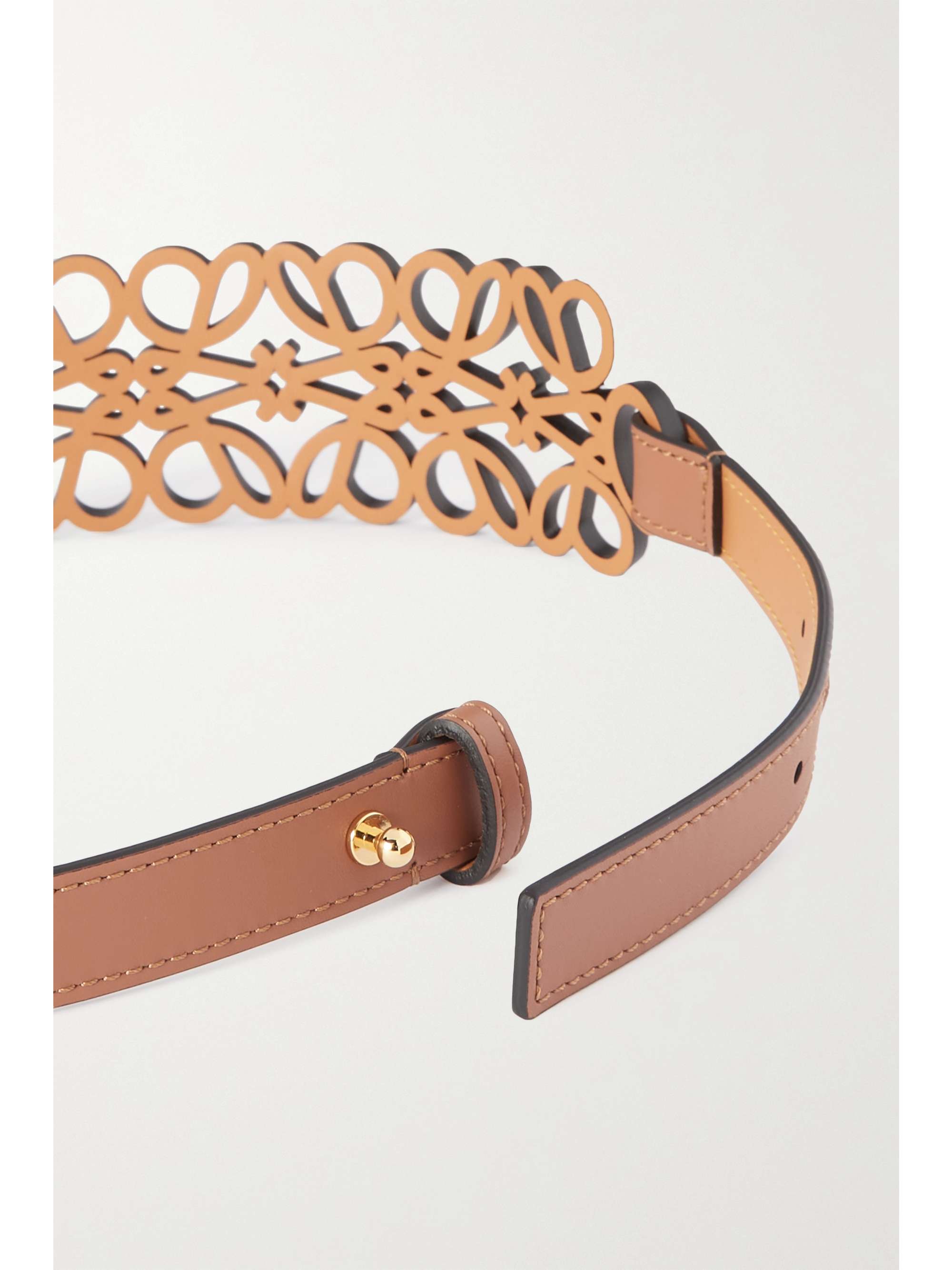 LOEWE Anagram laser-cut leather belt