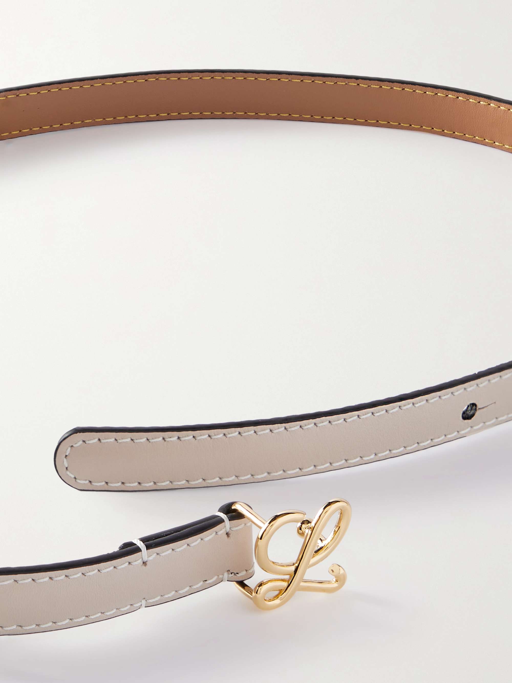 LOEWE Textured-leather belt