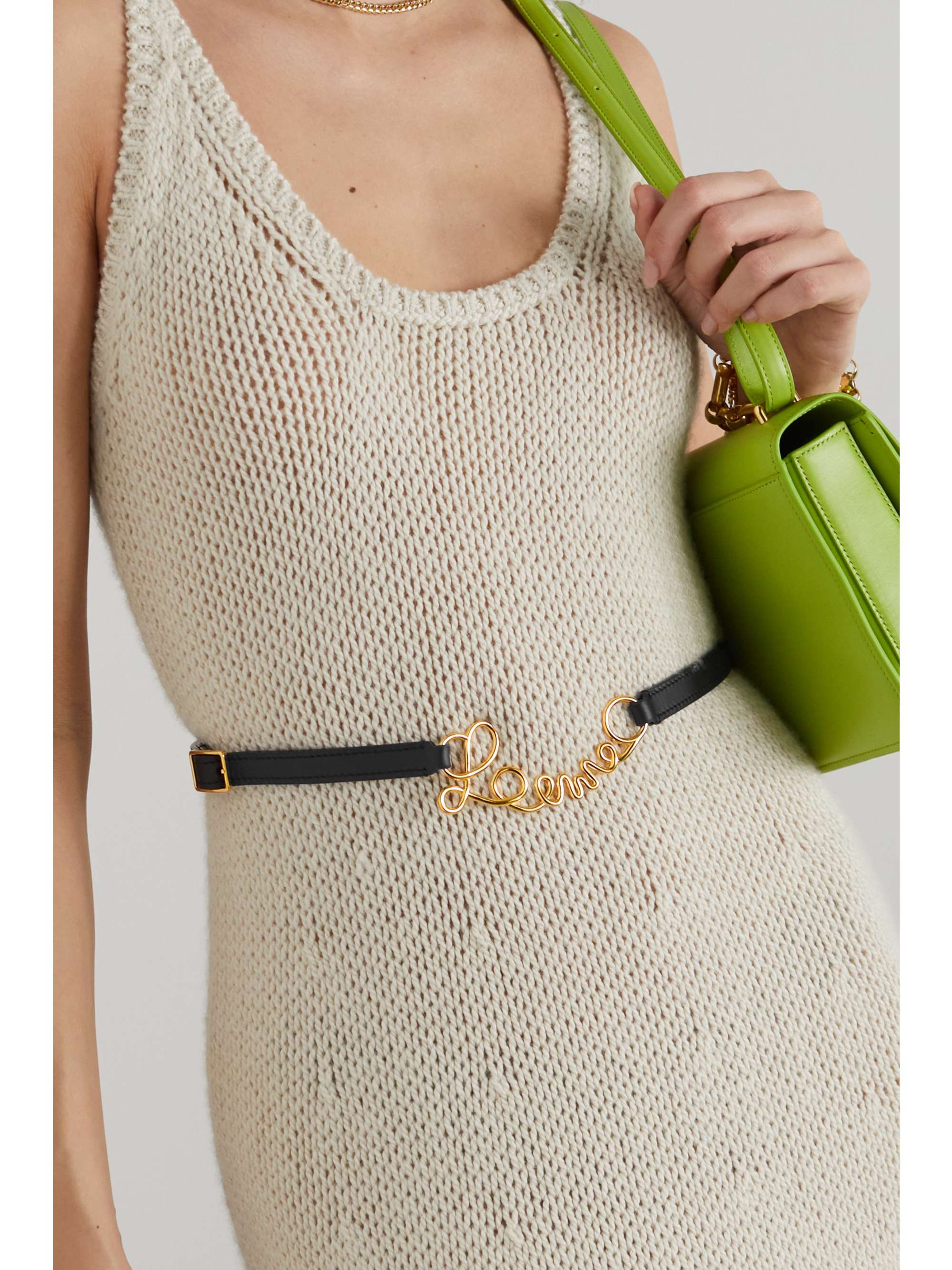 LOEWE Embellished leather belt