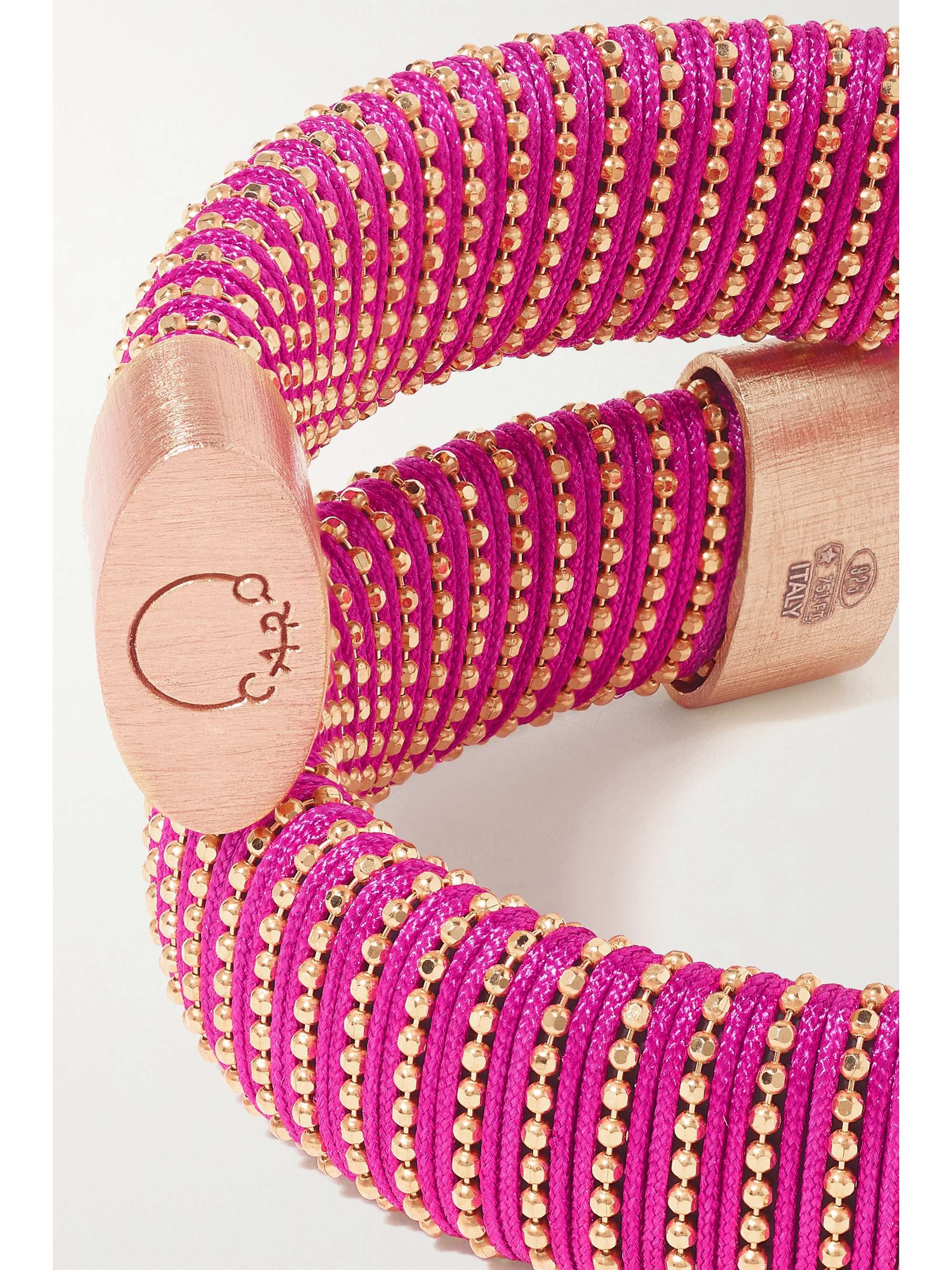 CAROLINA BUCCI Caro Armspange mit Roségoldauflage und Baumwolle