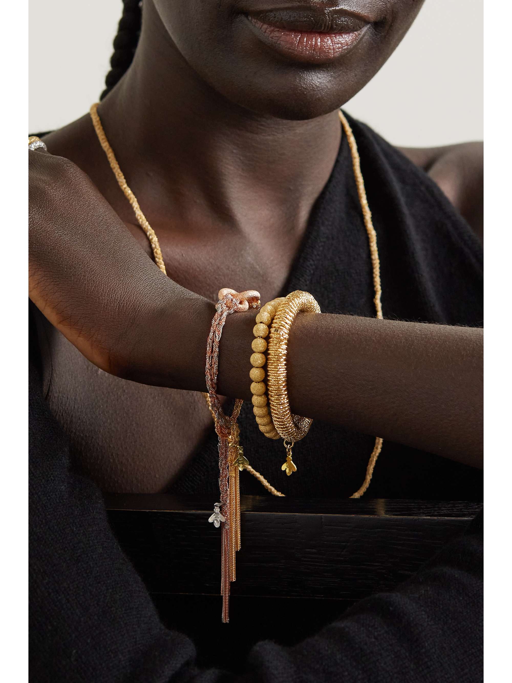 CAROLINA BUCCI Virtue Lucky Armband aus 18 Karat Rosé- und Gelbgold