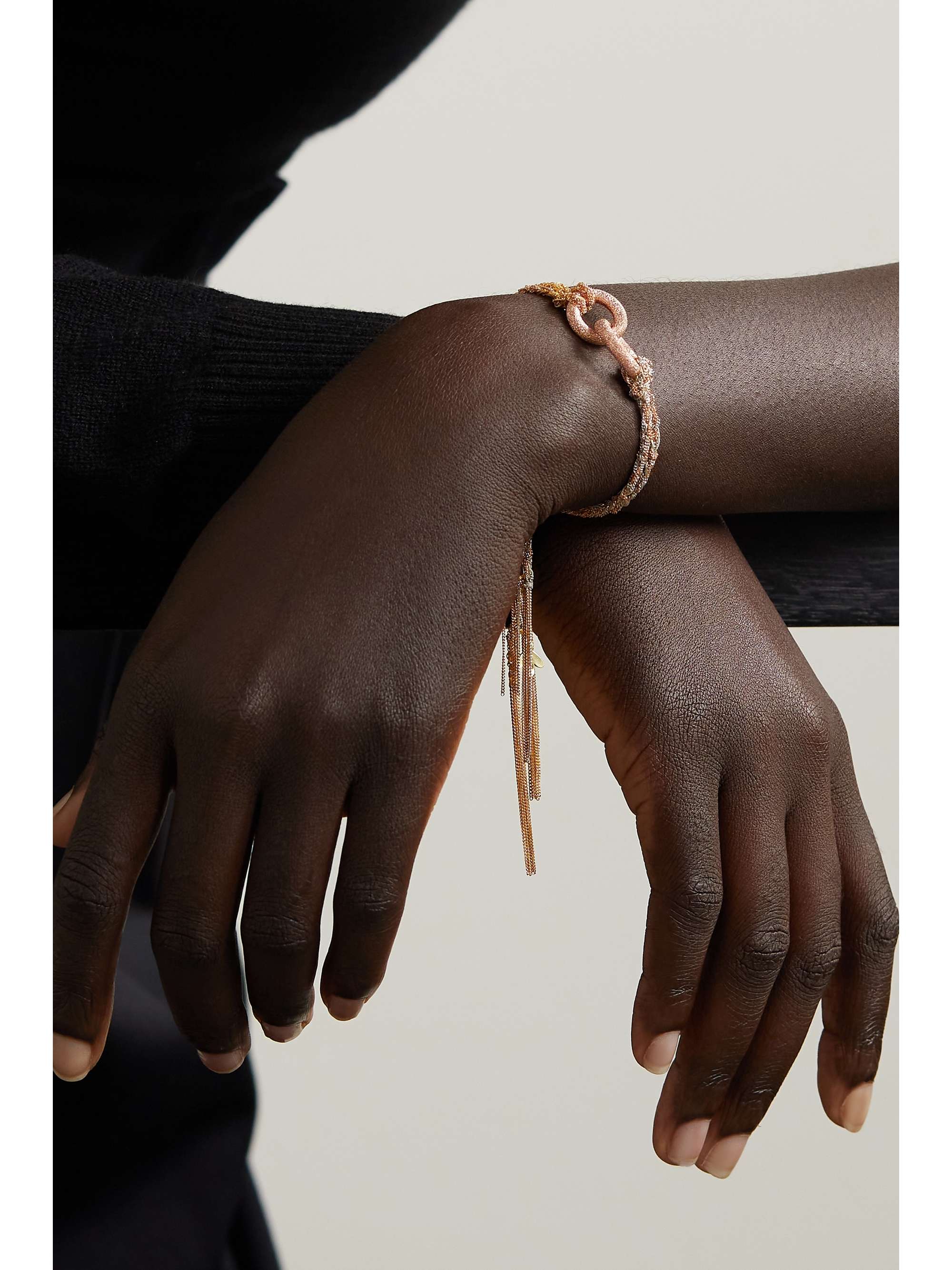 CAROLINA BUCCI Virtue Lucky Armband aus 18 Karat Rosé- und Gelbgold
