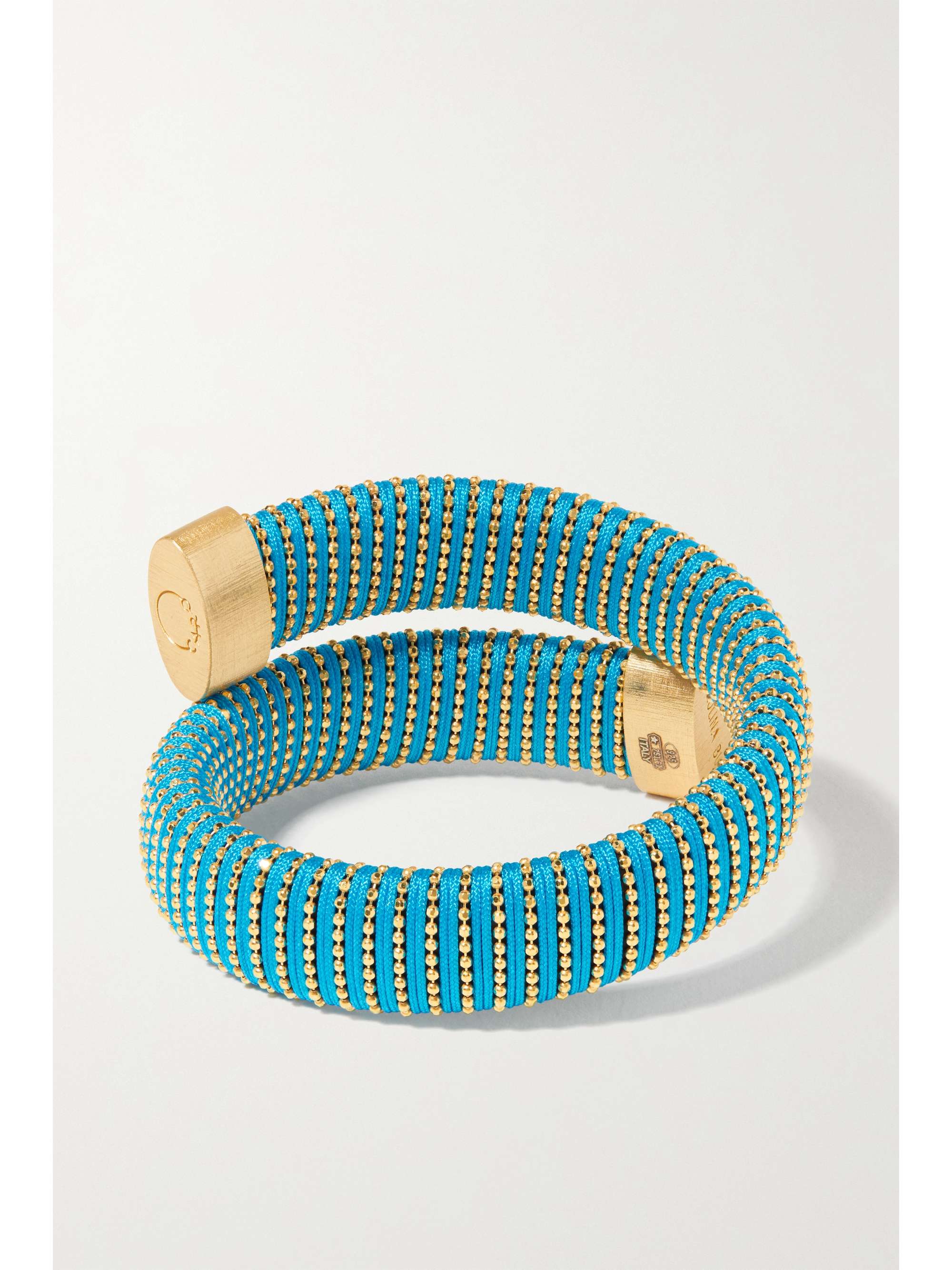 CAROLINA BUCCI Caro rose gold-plated and cotton bracelet