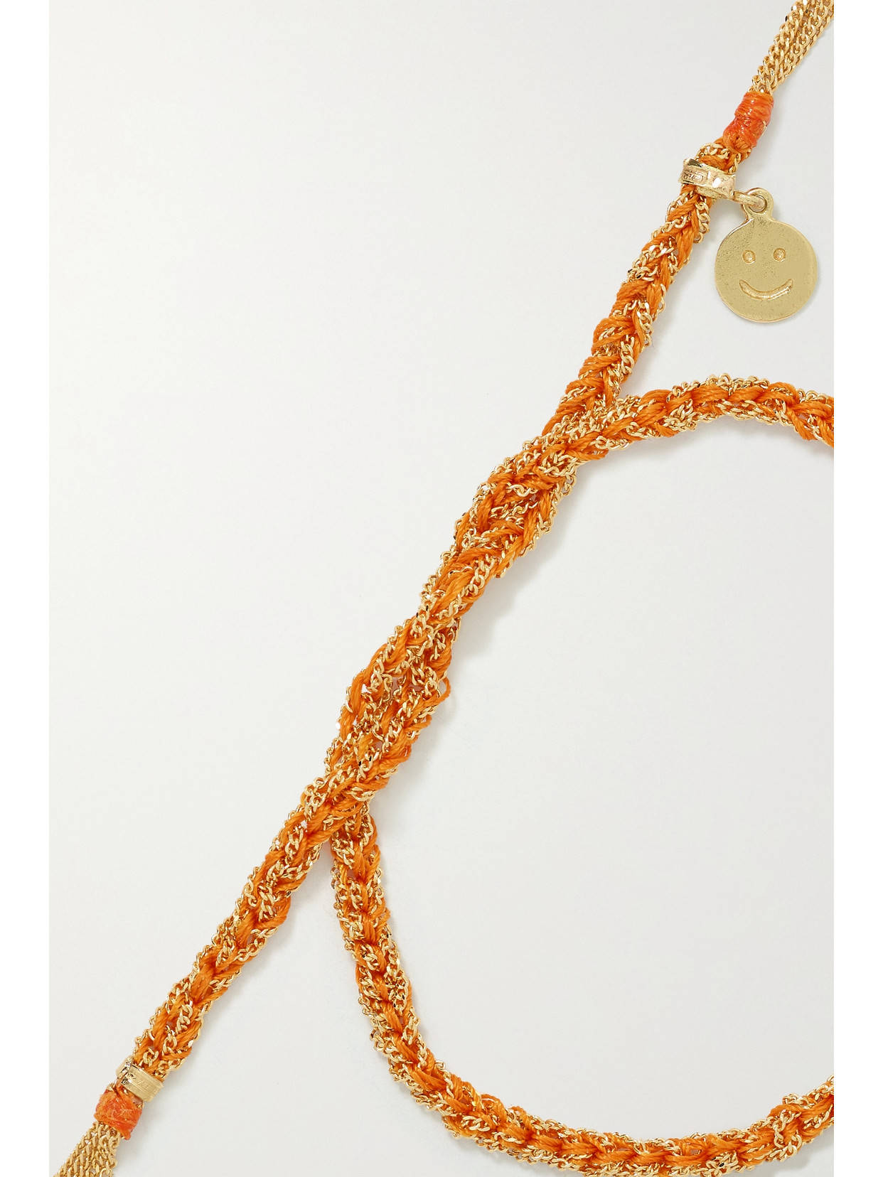 Carolina Bucci Happiness Lucky 18-karat Gold And Silk Bracelet In Gold