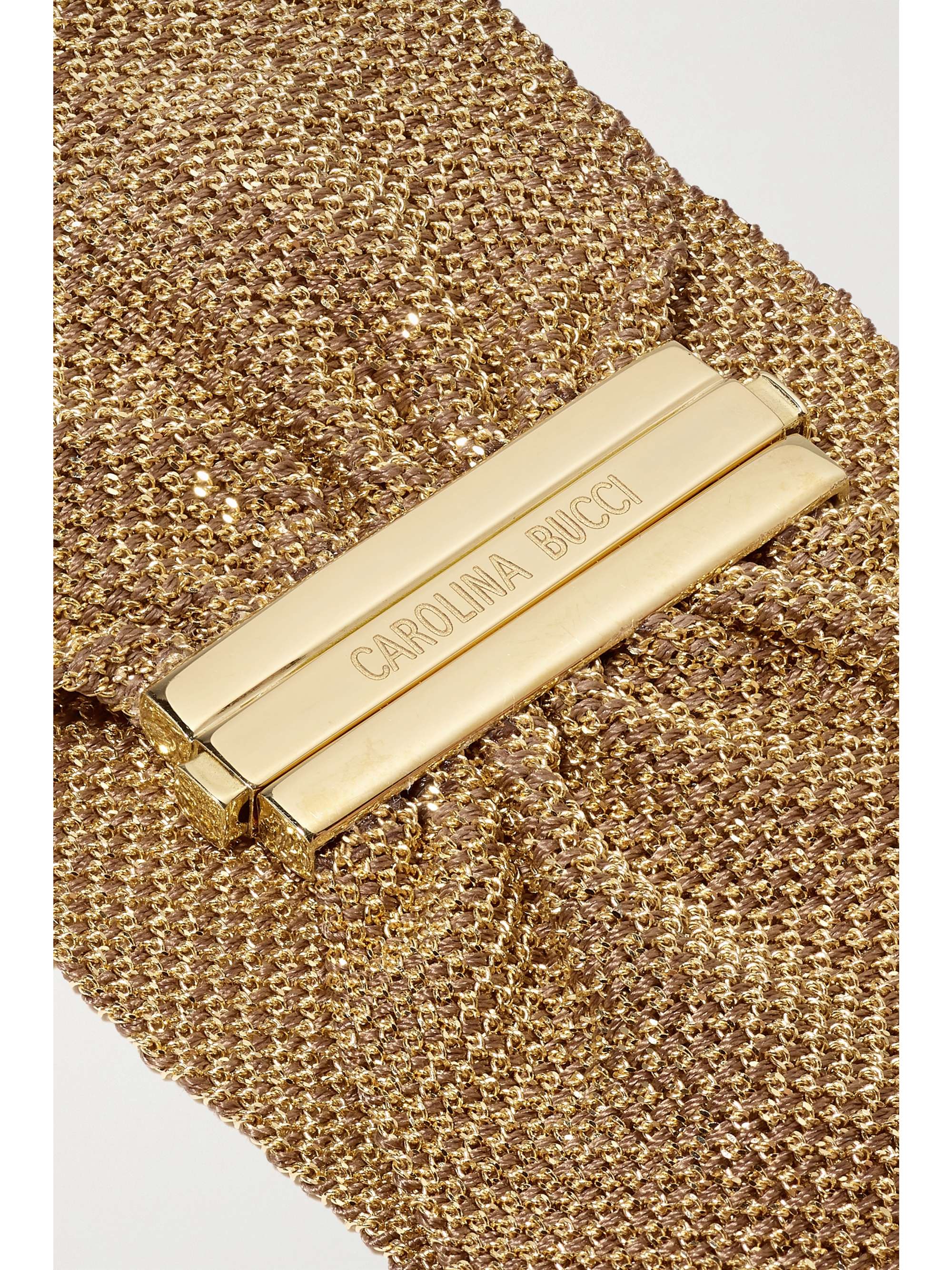 CAROLINA BUCCI 5cm 18-karat gold and silk bracelet