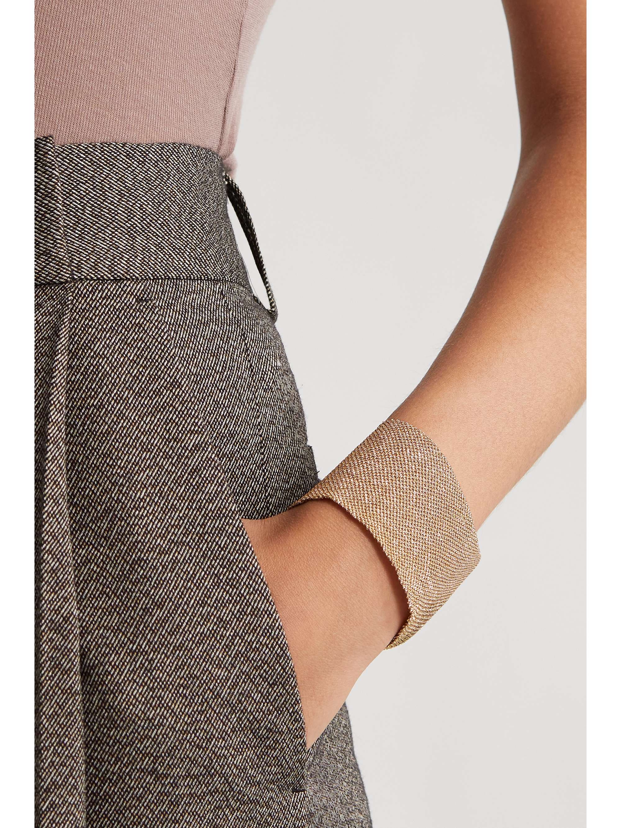 CAROLINA BUCCI 5cm 18-karat gold and silk bracelet