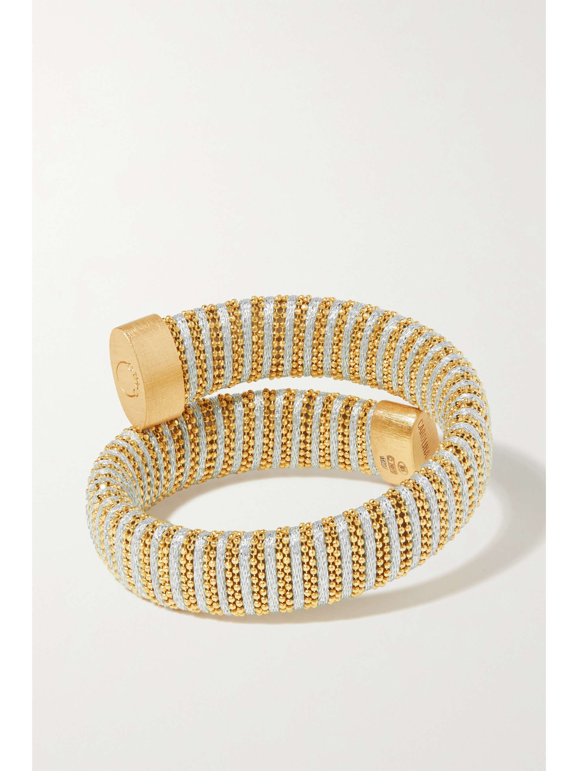 CAROLINA BUCCI Caro rose gold-plated and cotton bracelet