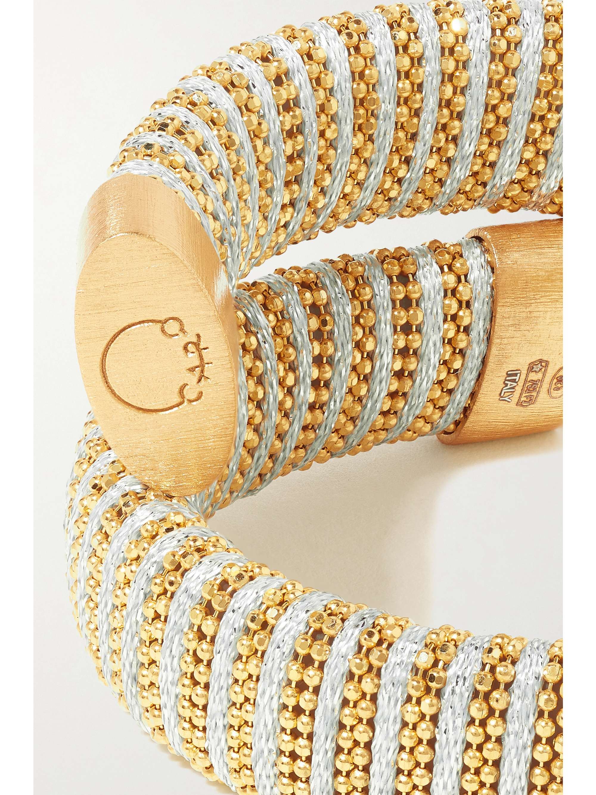 CAROLINA BUCCI Caro rose gold-plated and cotton bracelet
