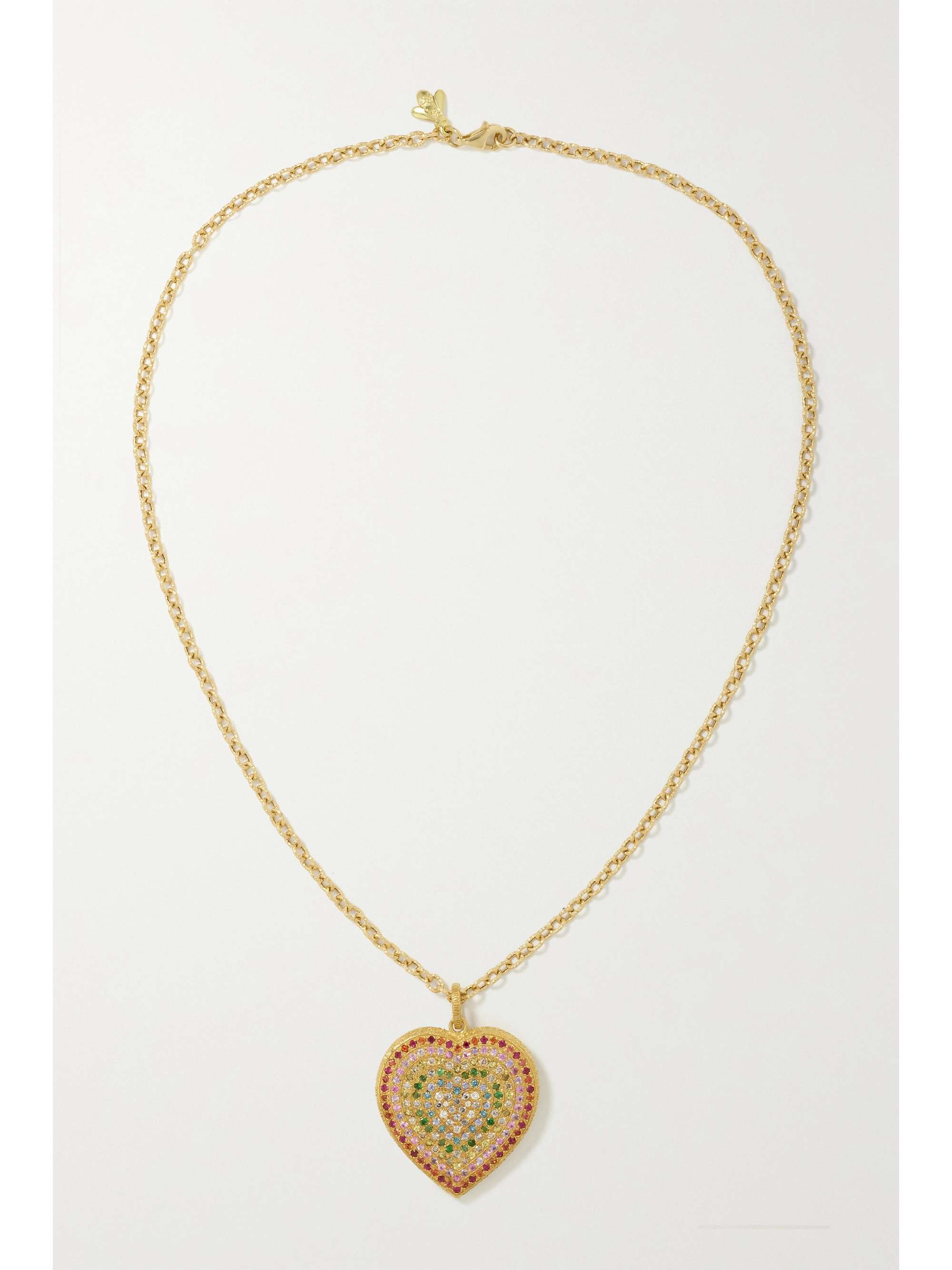 CAROLINA BUCCI Cuore Florentine 18-karat gold, sapphire and diamond necklace