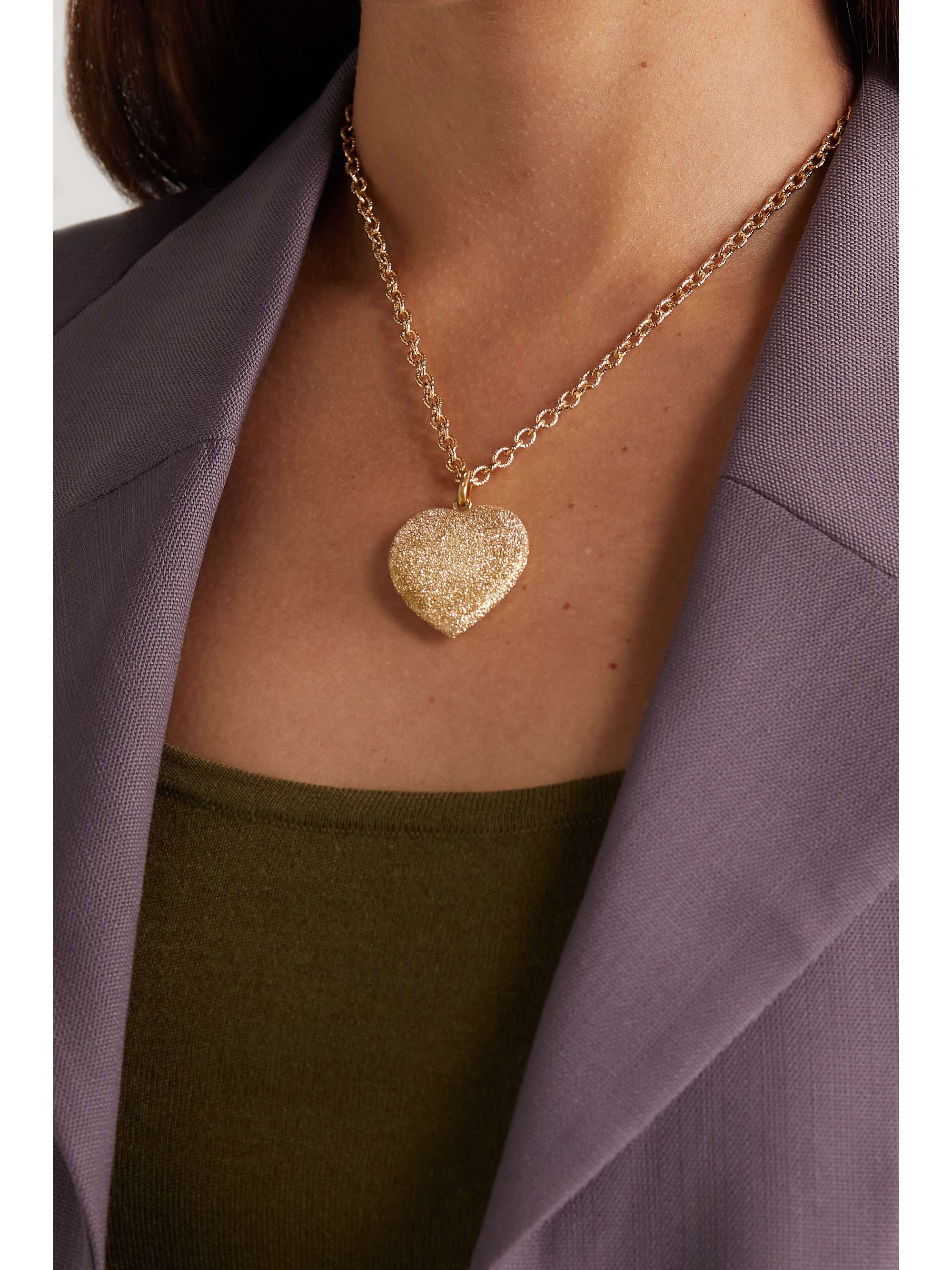 CAROLINA BUCCI Cuore Florentine 18-karat gold diamond necklace