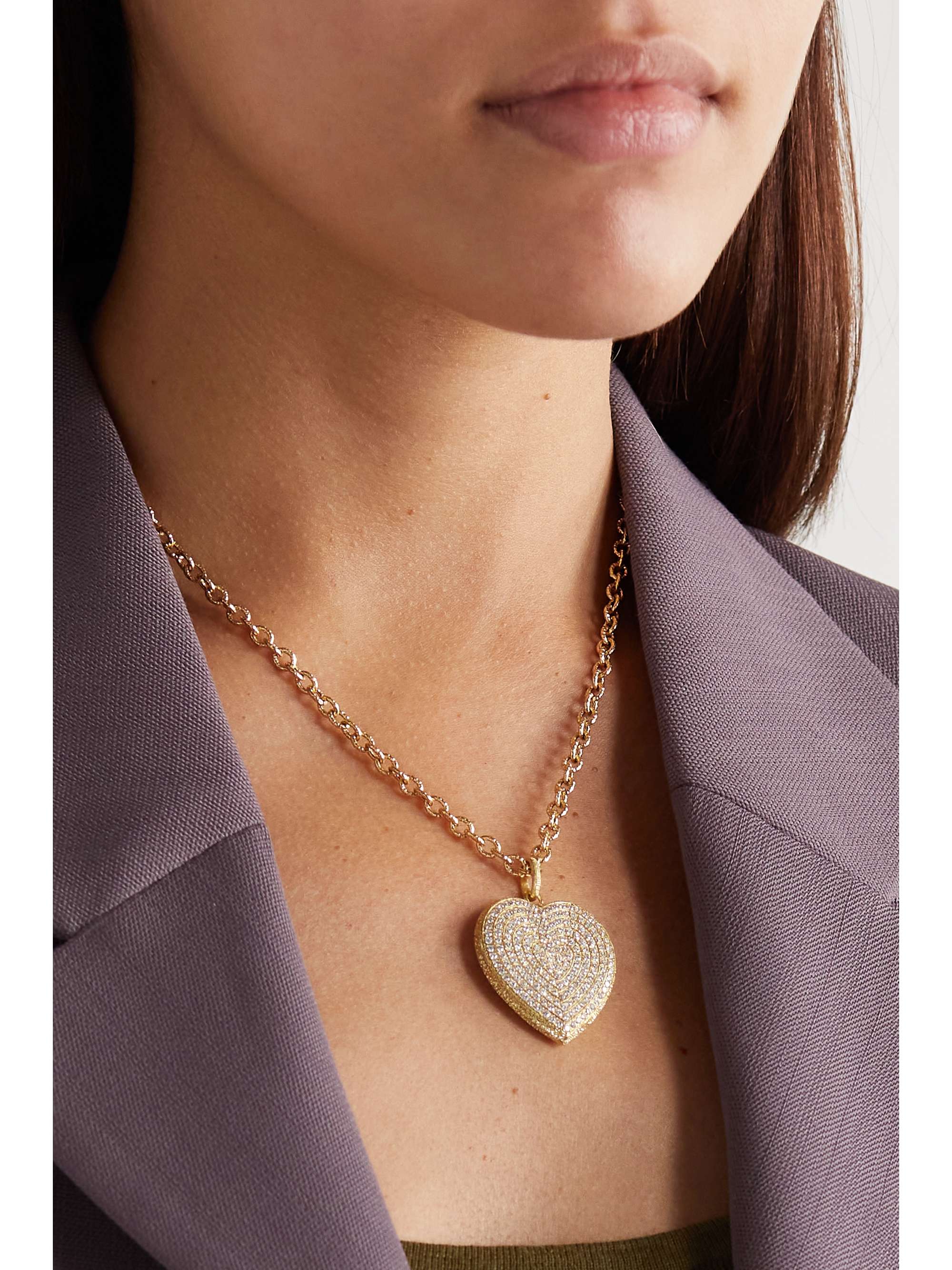 CAROLINA BUCCI Cuore Florentine 18-karat gold diamond necklace