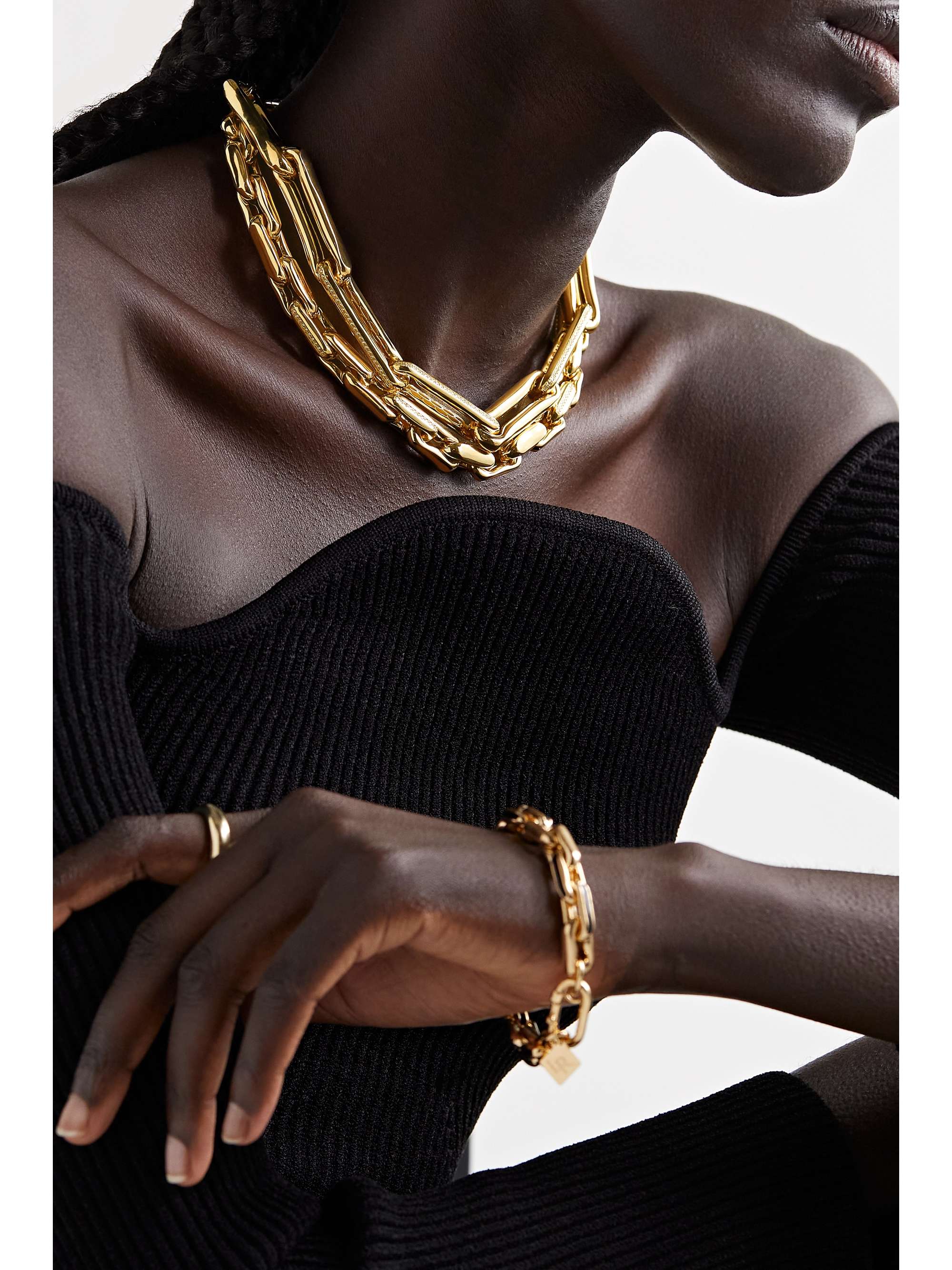 LAUREN RUBINSKI Medium 14-karat gold diamond necklace