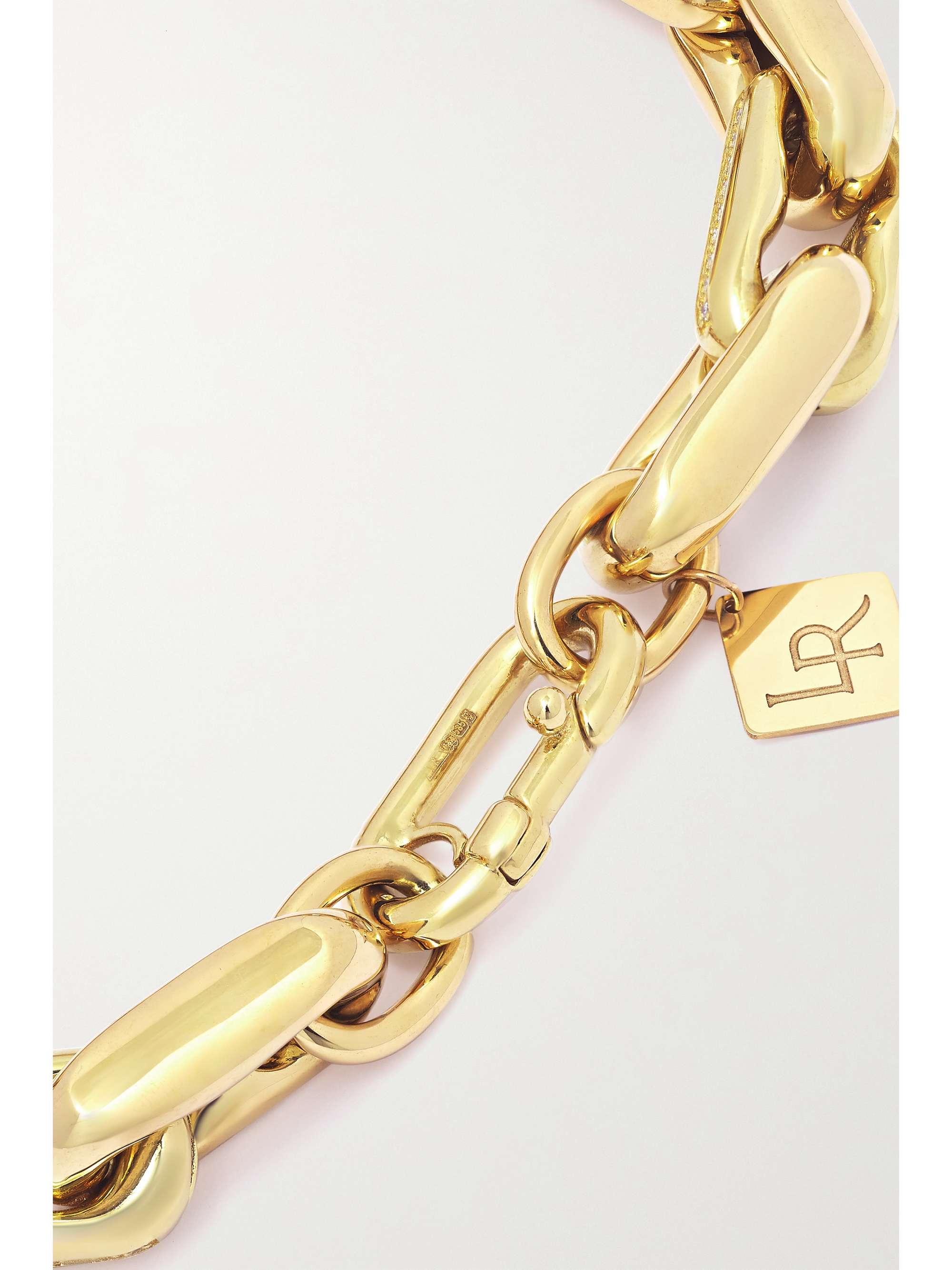 LAUREN RUBINSKI Medium 14-karat gold diamond bracelet