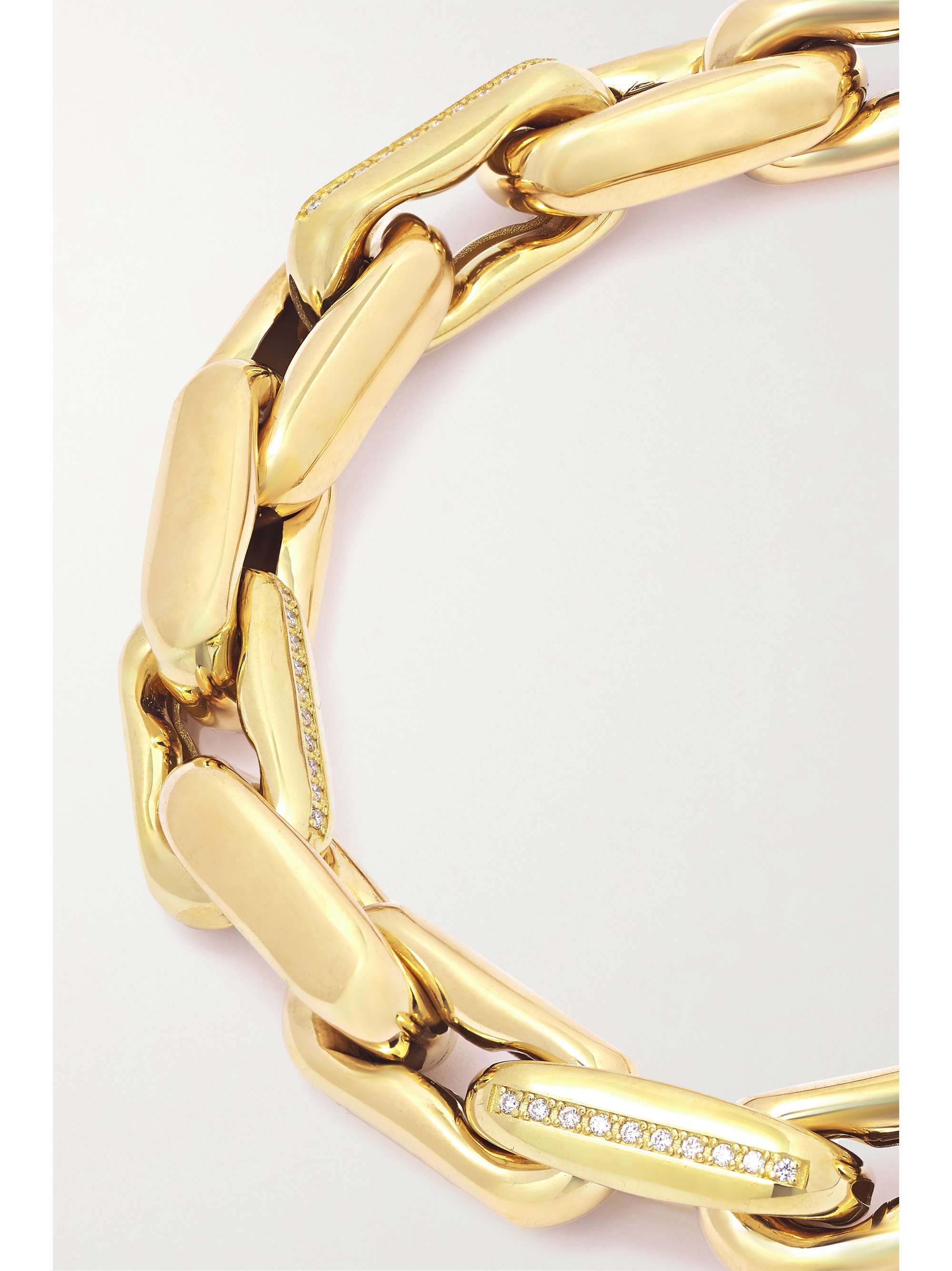 LAUREN RUBINSKI Medium 14-karat gold diamond bracelet
