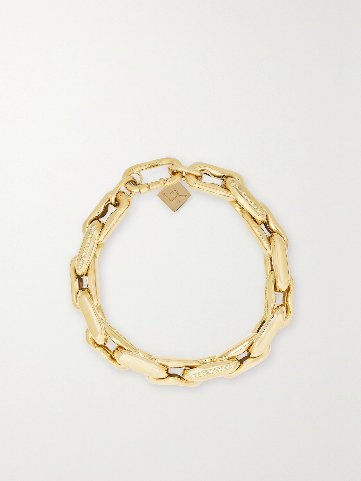 Lauren Rubinski Medium 14-karat  Diamond Bracelet