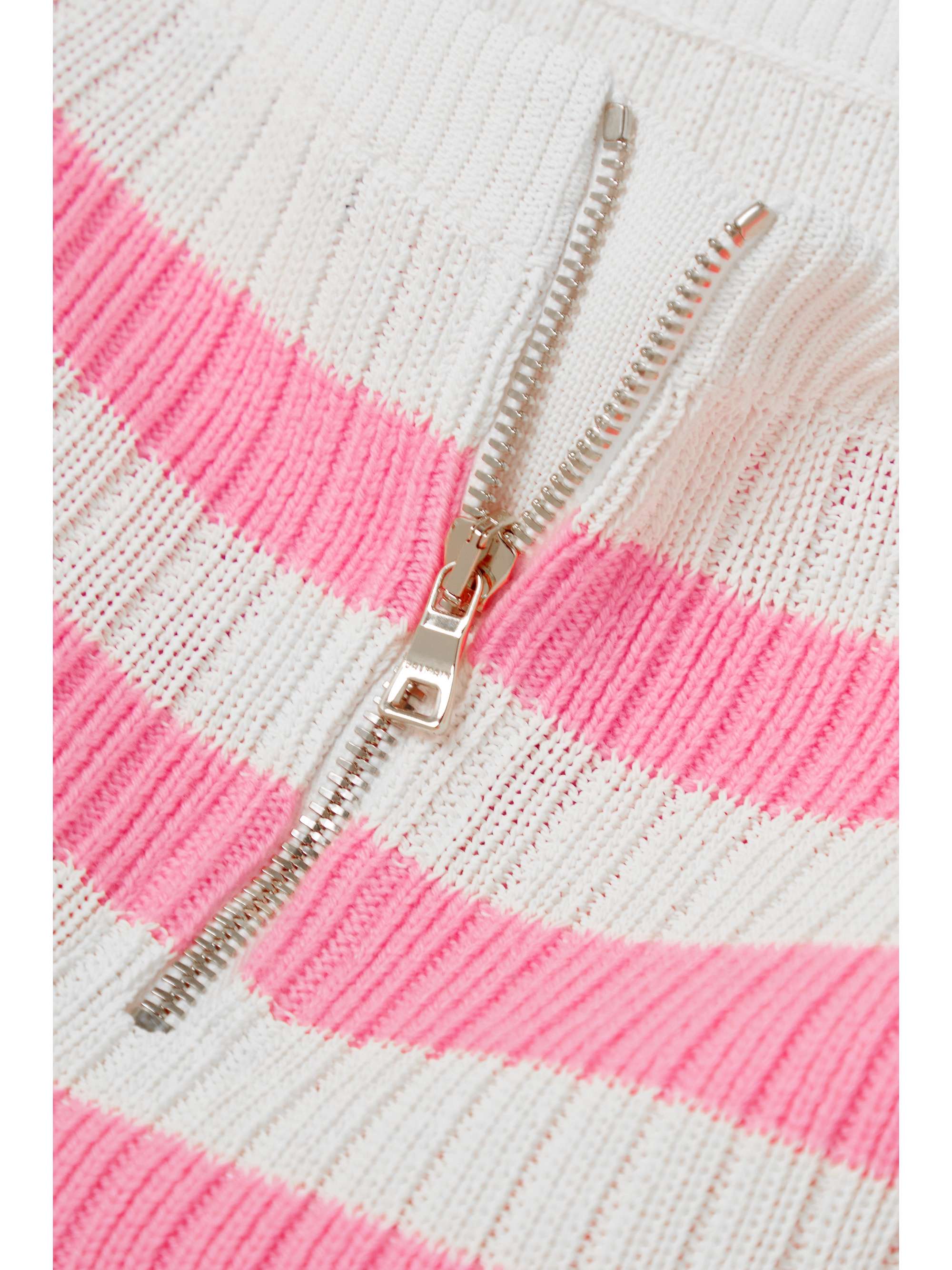 BALMAIN + Barbie striped ribbed-knit mini skirt