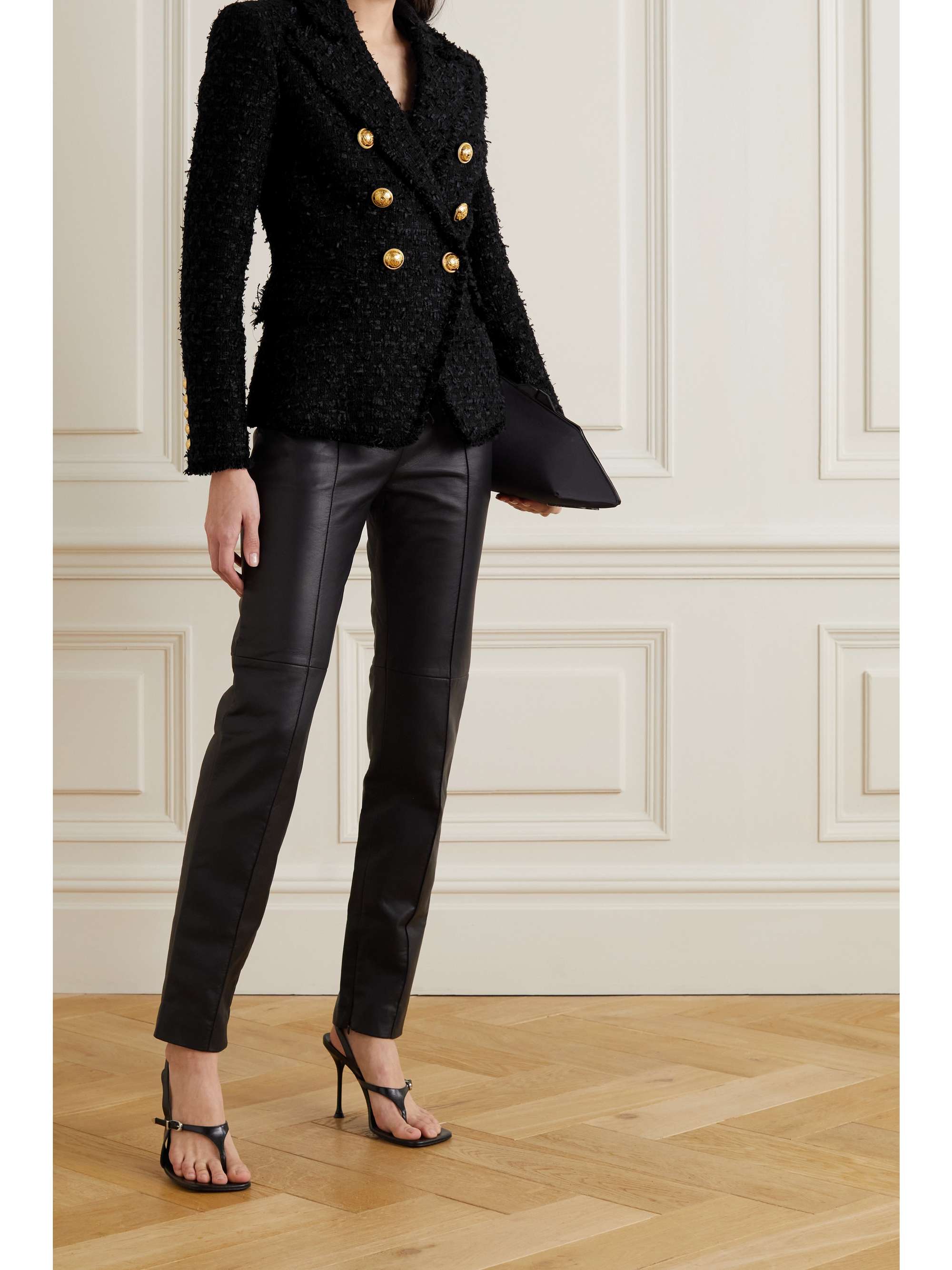 Jeg accepterer det Tåget vores BALMAIN Fringed cotton-blend bouclé-tweed jacket | NET-A-PORTER