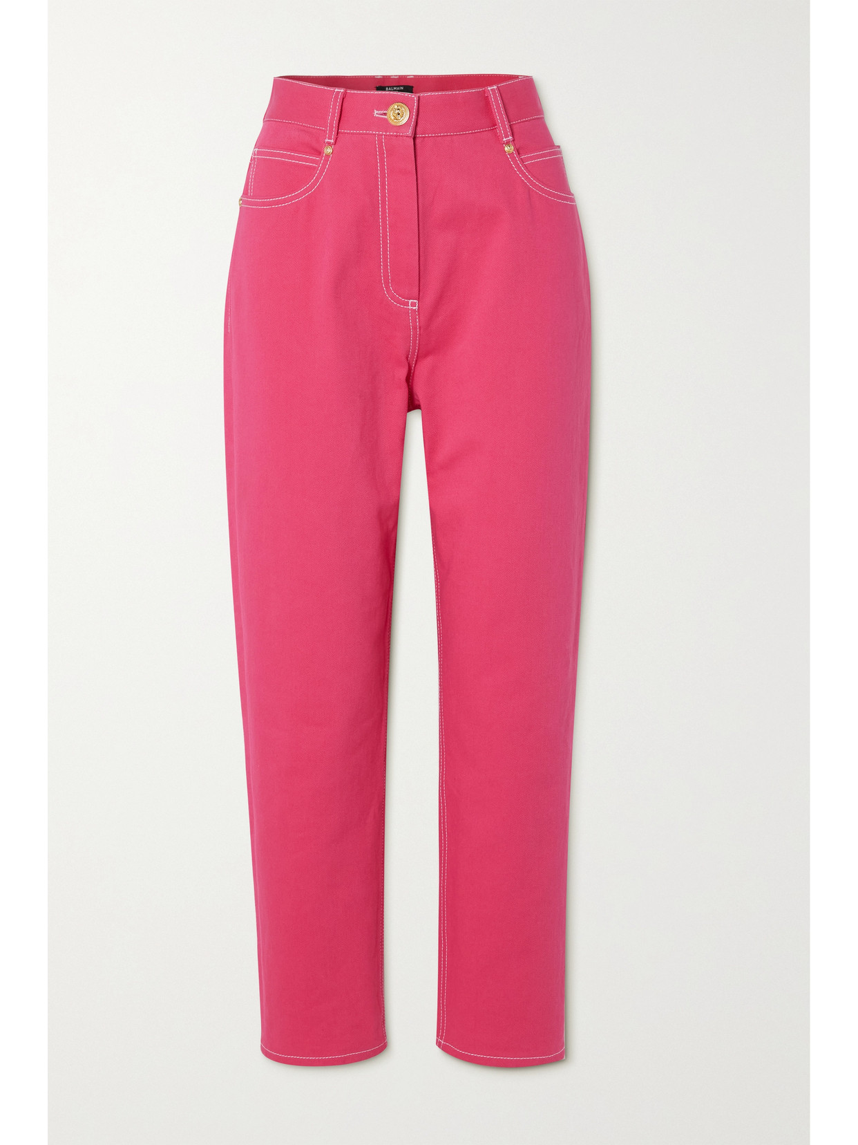 Barbie Embroidered High-rise Tapered Jeans