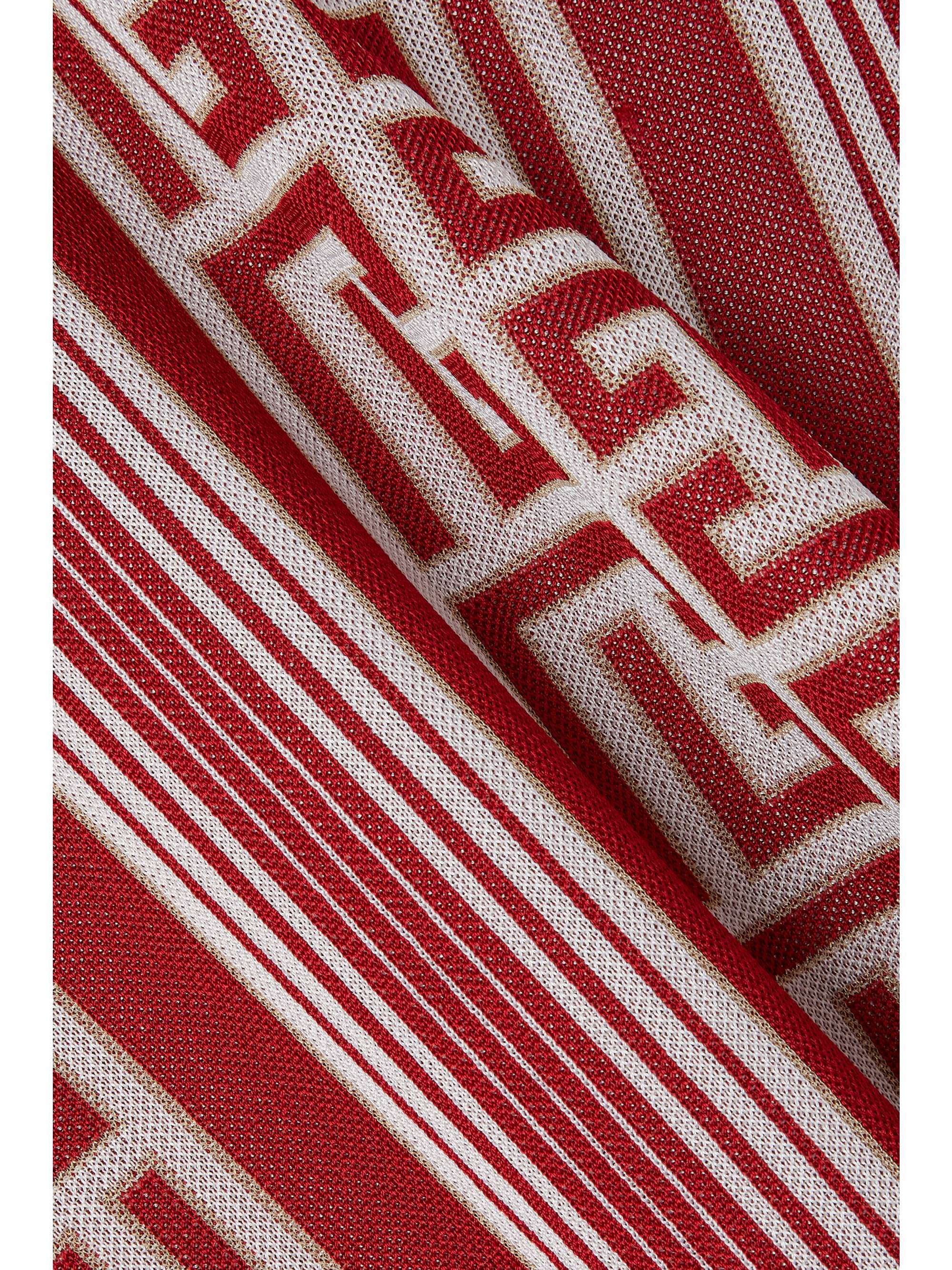 BALMAIN Jacquard-knit poncho