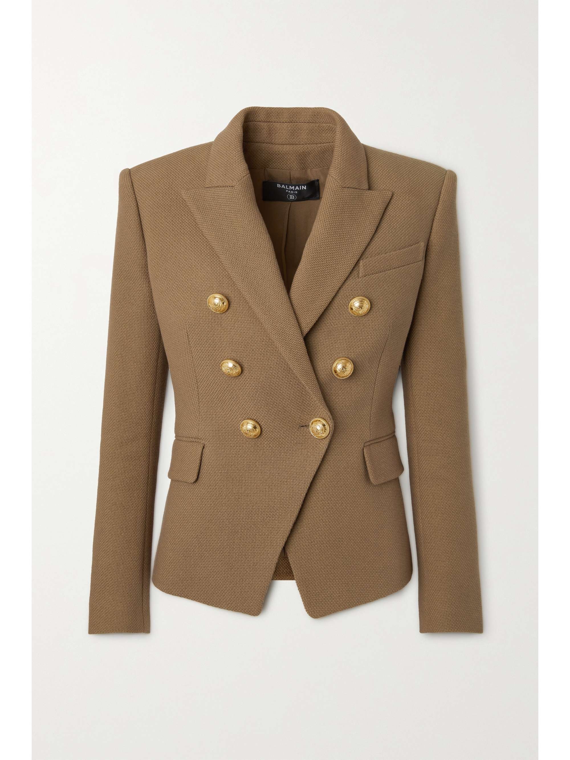 beige balmain blazer