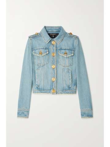 Balmain jean jacket deals