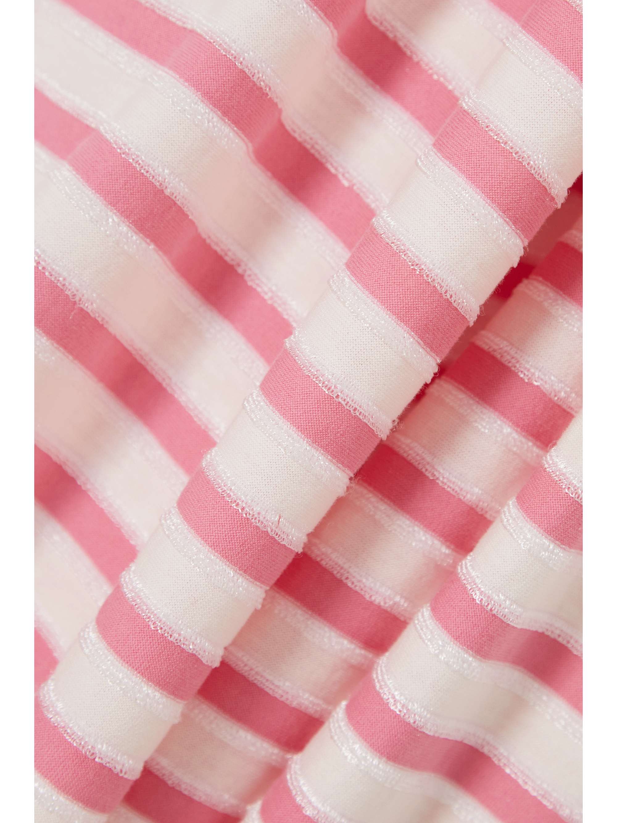 BALMAIN Striped cotton-blend jersey turtleneck top