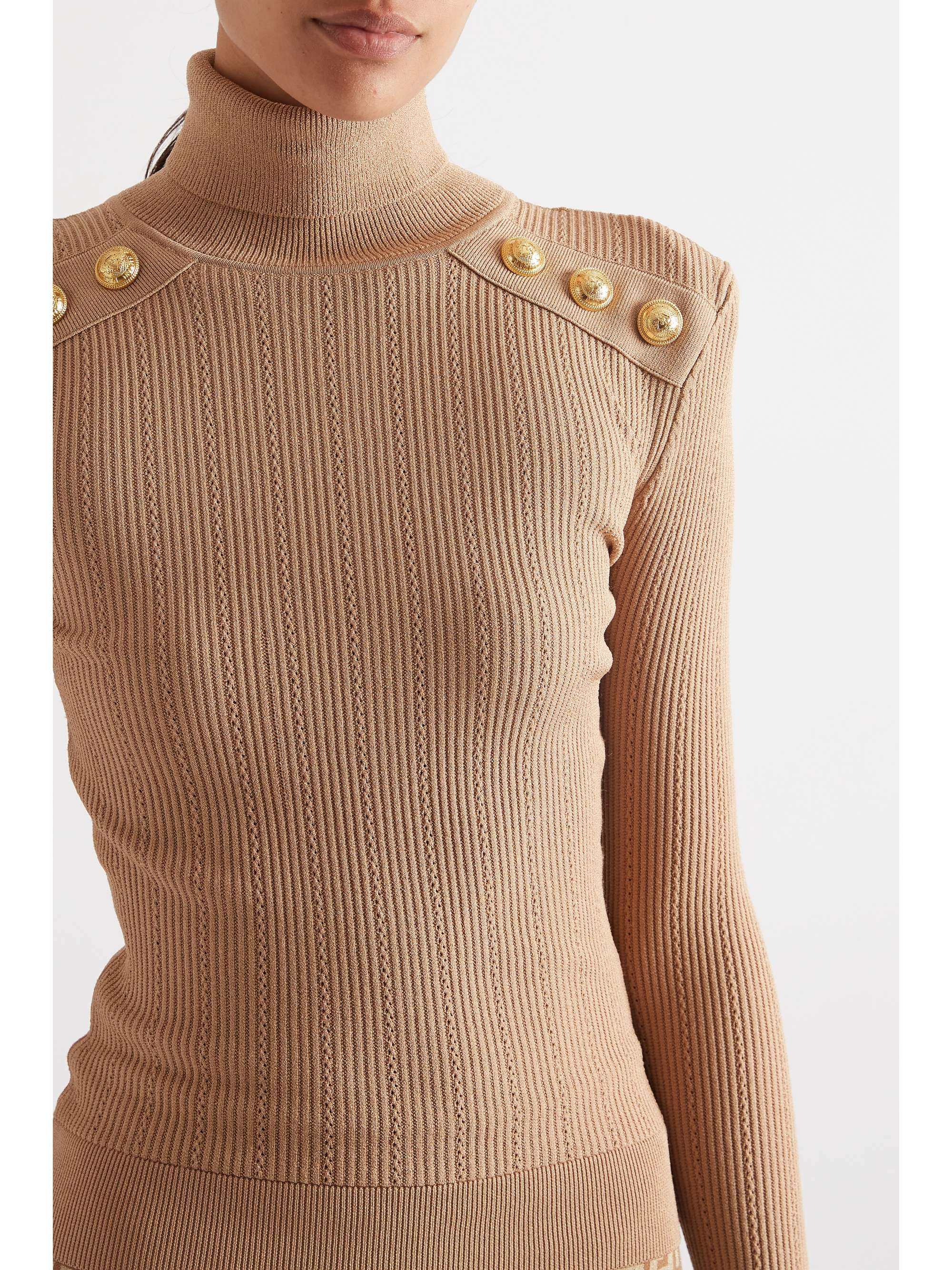 gold turtleneck sweater