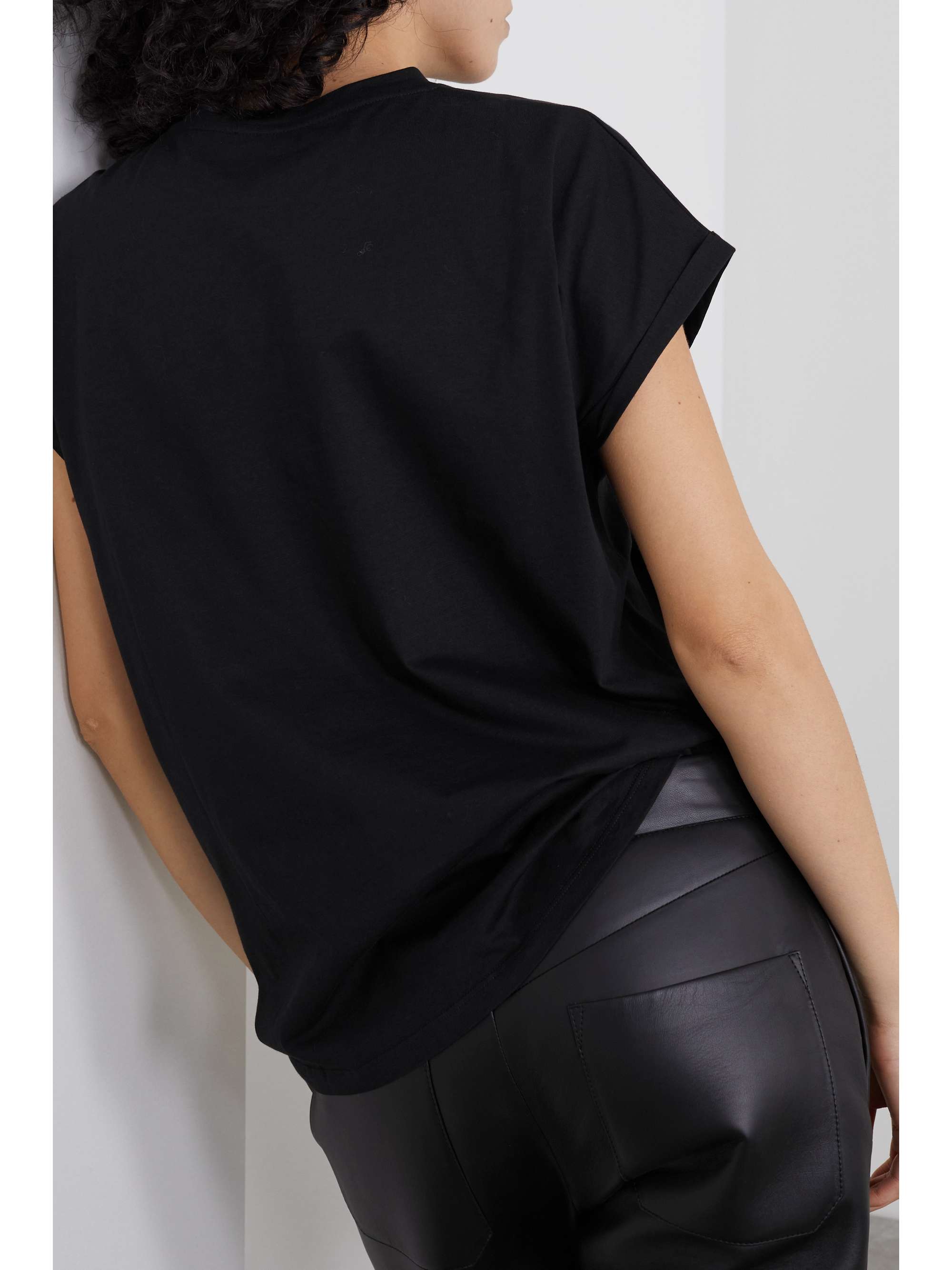 BALMAIN Flocked cotton-jersey T-shirt
