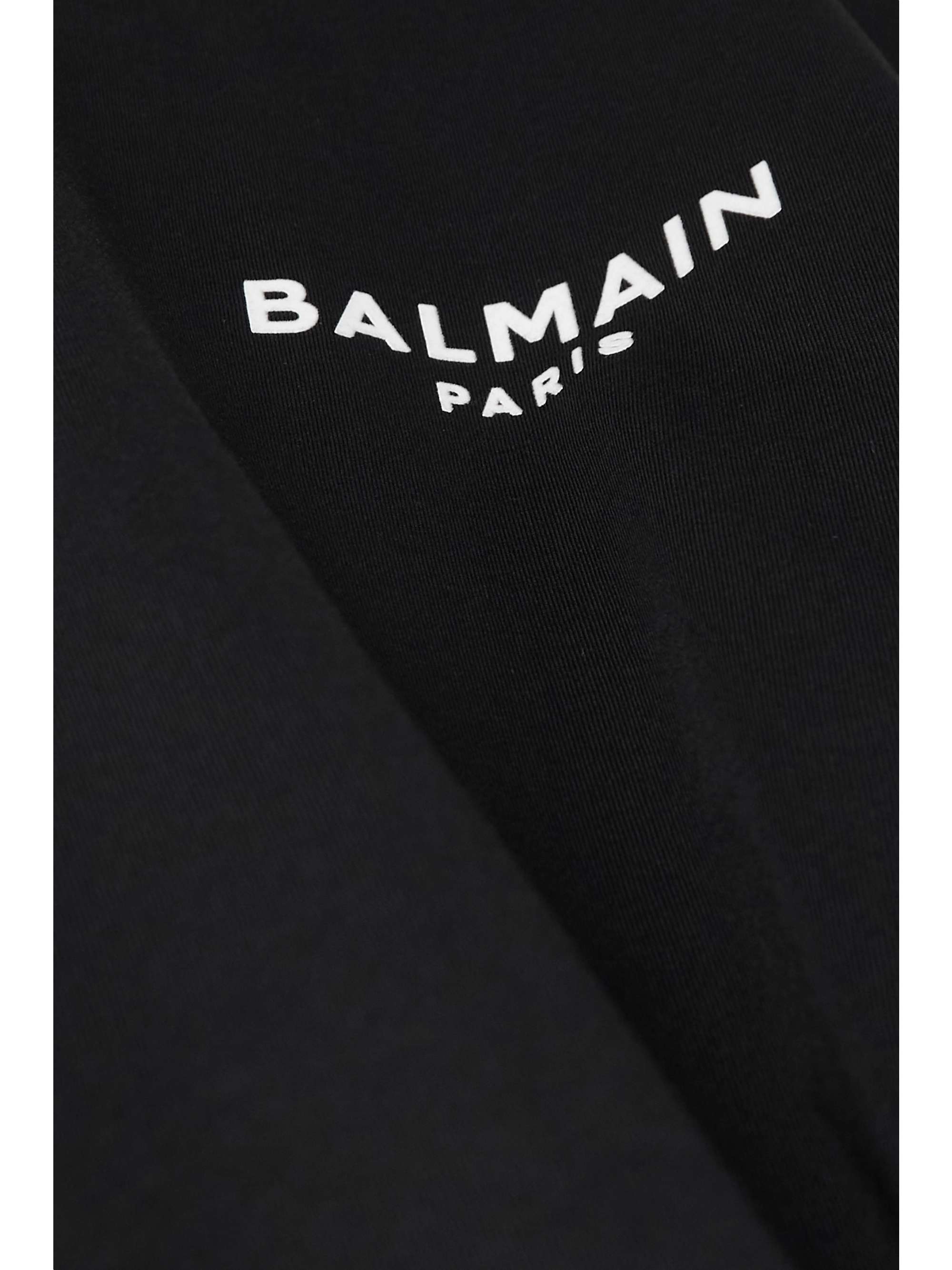 BALMAIN Flocked cotton-jersey T-shirt