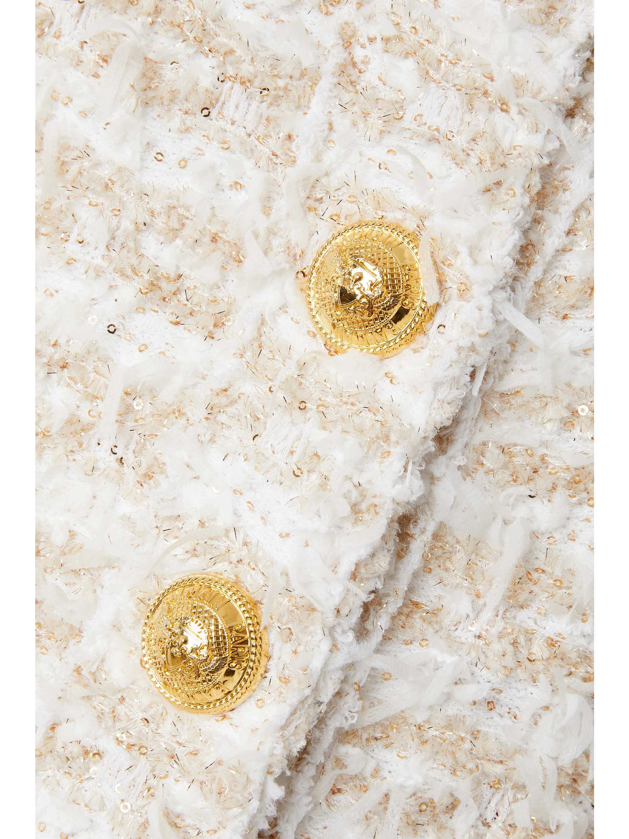 BALMAIN Metallic bouclé-tweed jacket