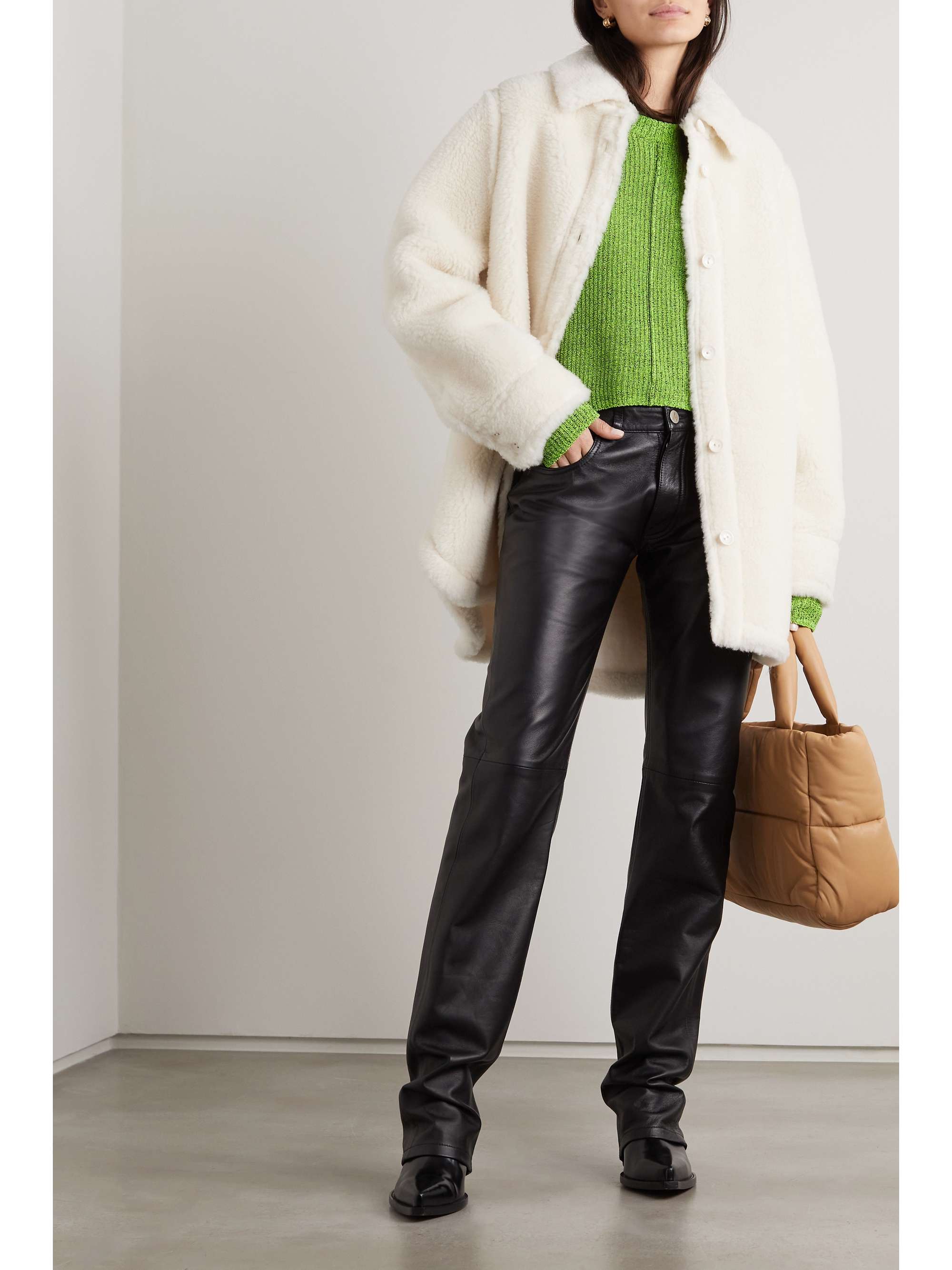 STAND STUDIO Veron oversized wool-fleece jacket