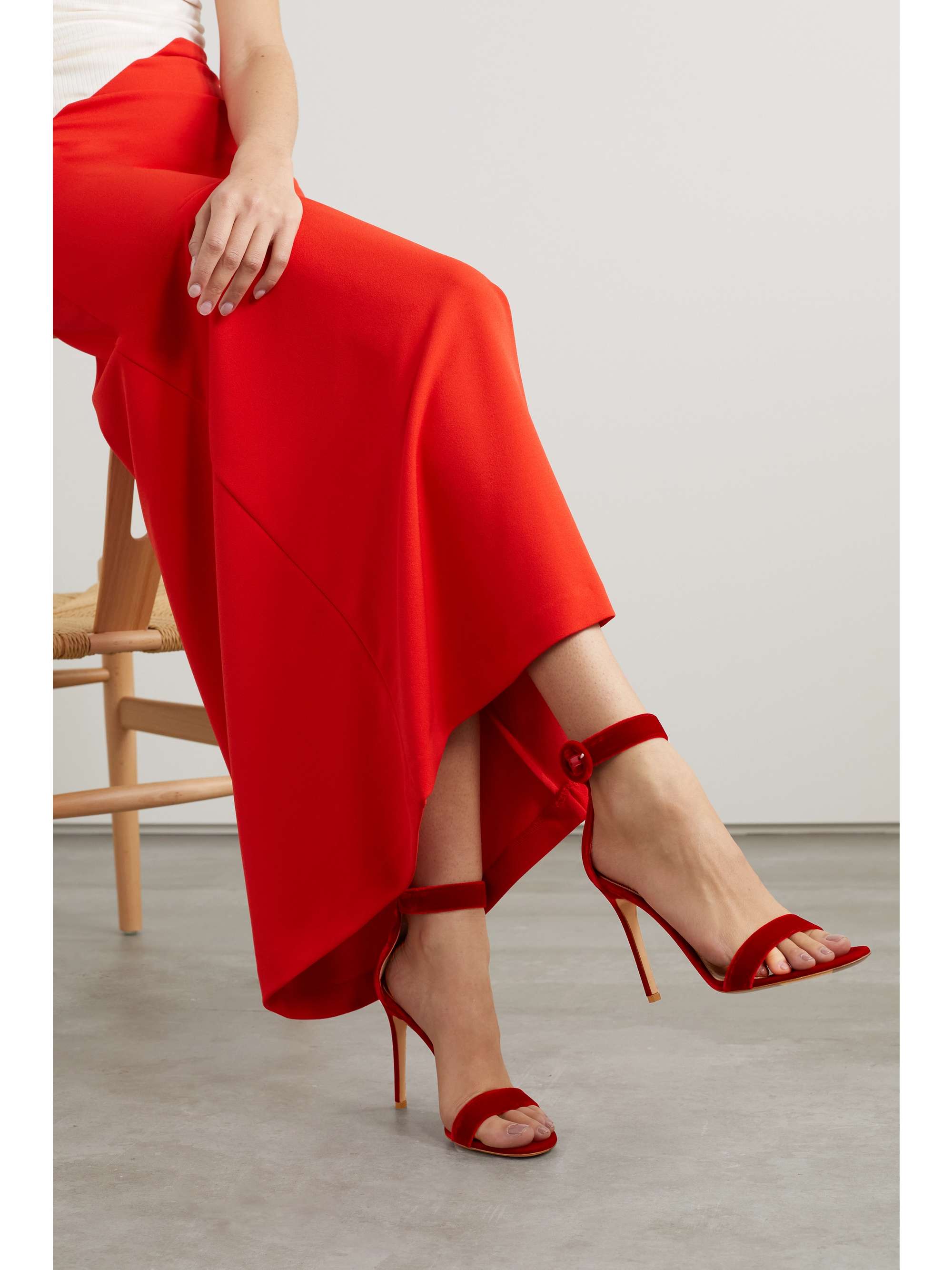 GIANVITO ROSSI Portofino 105 velvet sandals
