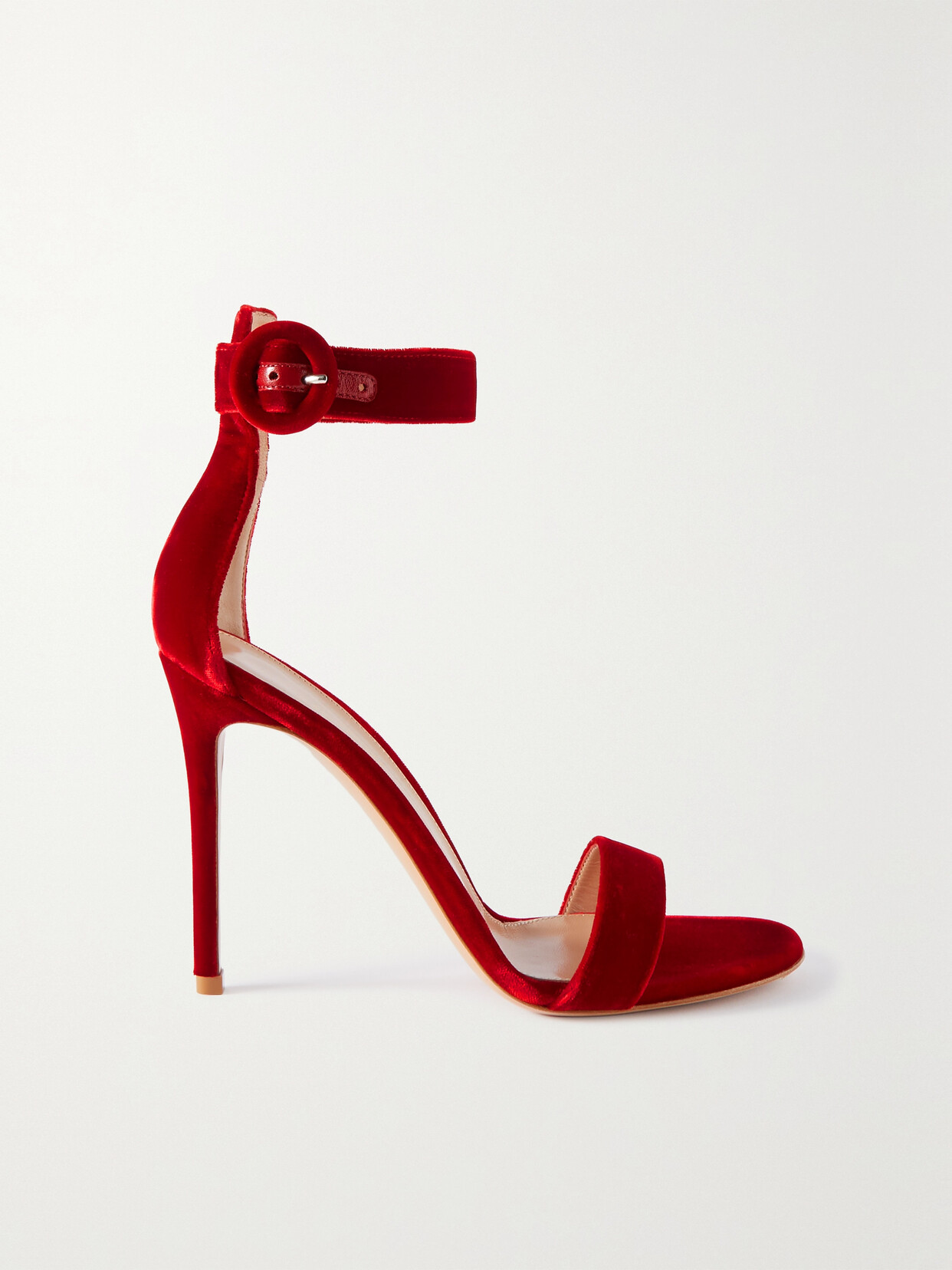 GIANVITO ROSSI PORTOFINO 105 VELVET SANDALS