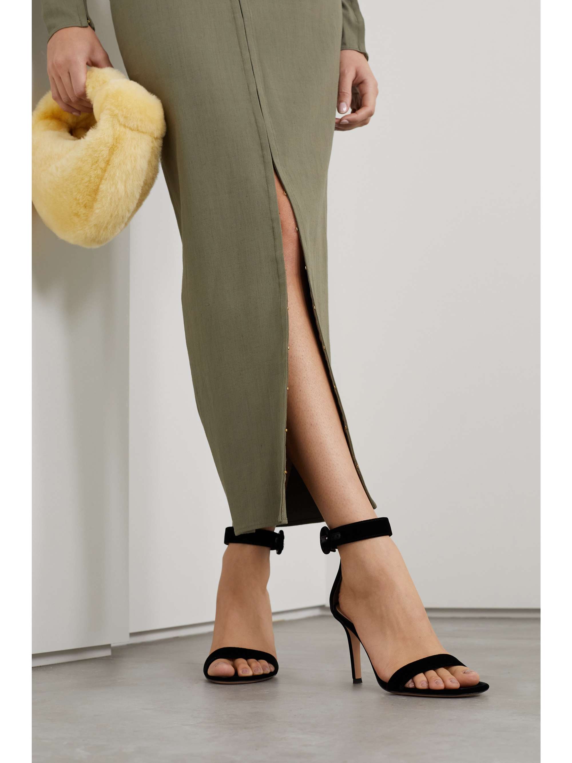 GIANVITO ROSSI Portofino 85 velvet sandals | NET-A-PORTER