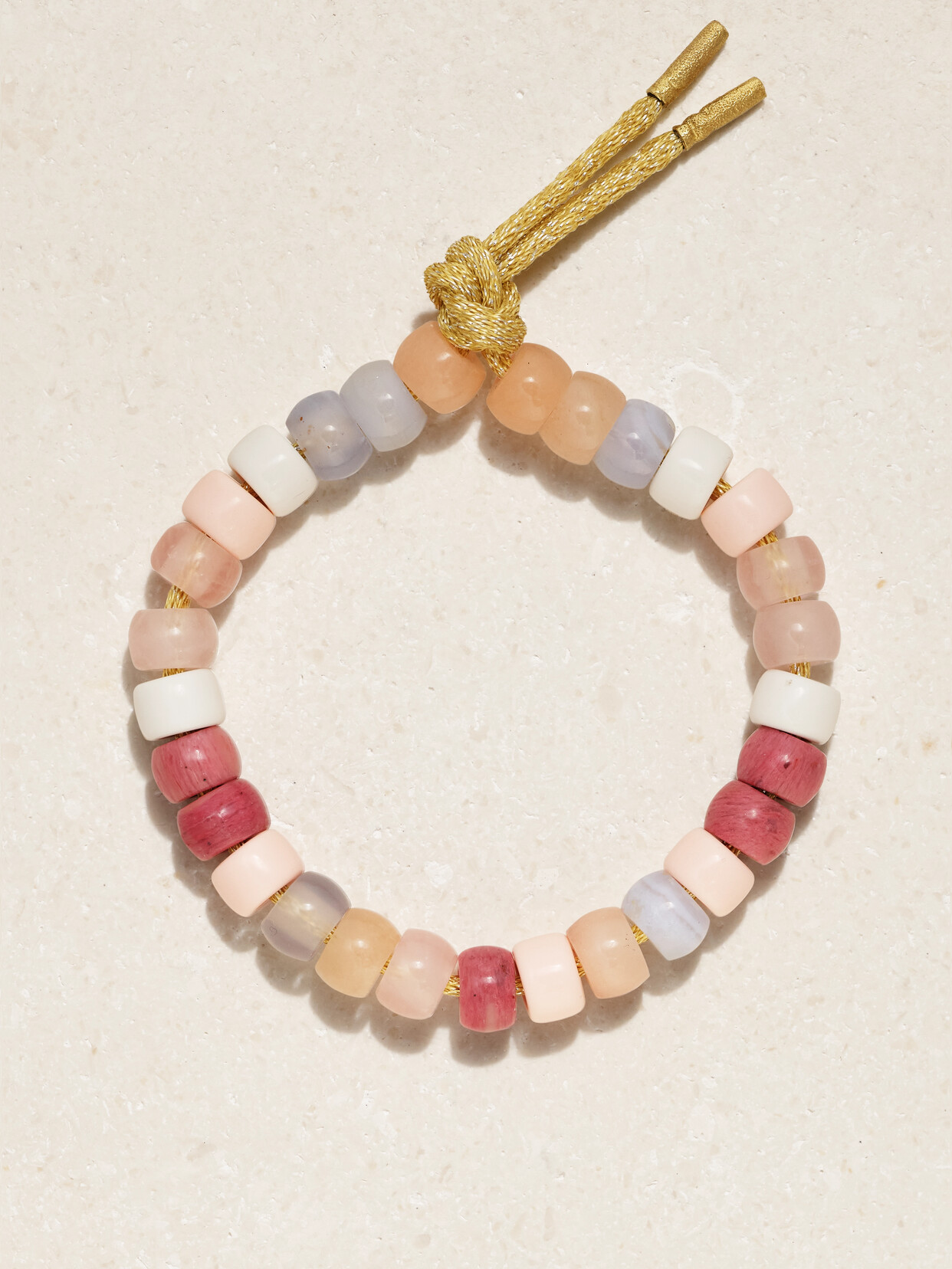 Carolina Bucci - + Loveshackfancy Forte Beads 18-karat Gold And Lurex Multi-stone Bracelet - one size