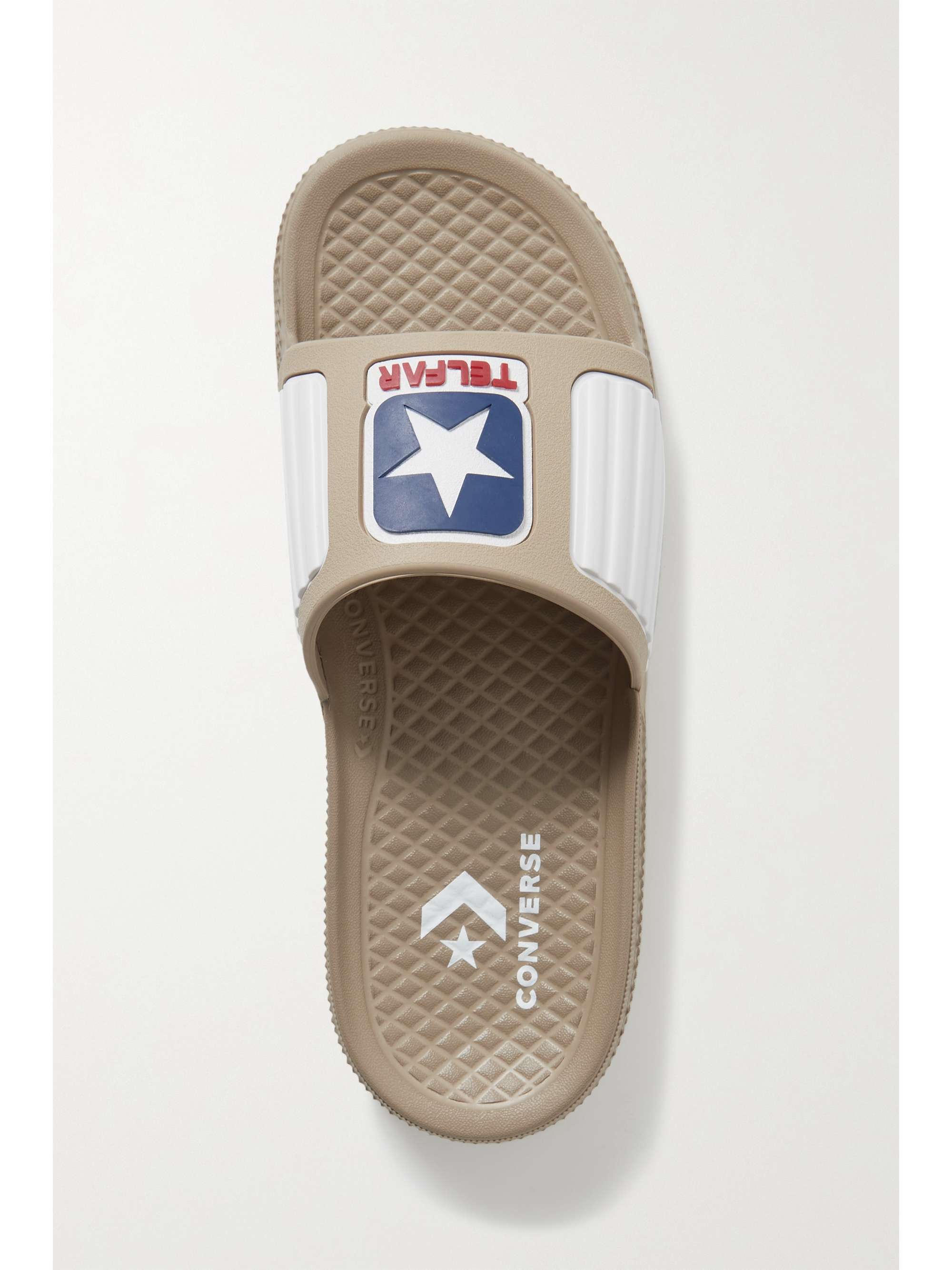 CONVERSE + Telfar logo-appliquéd rubber slides