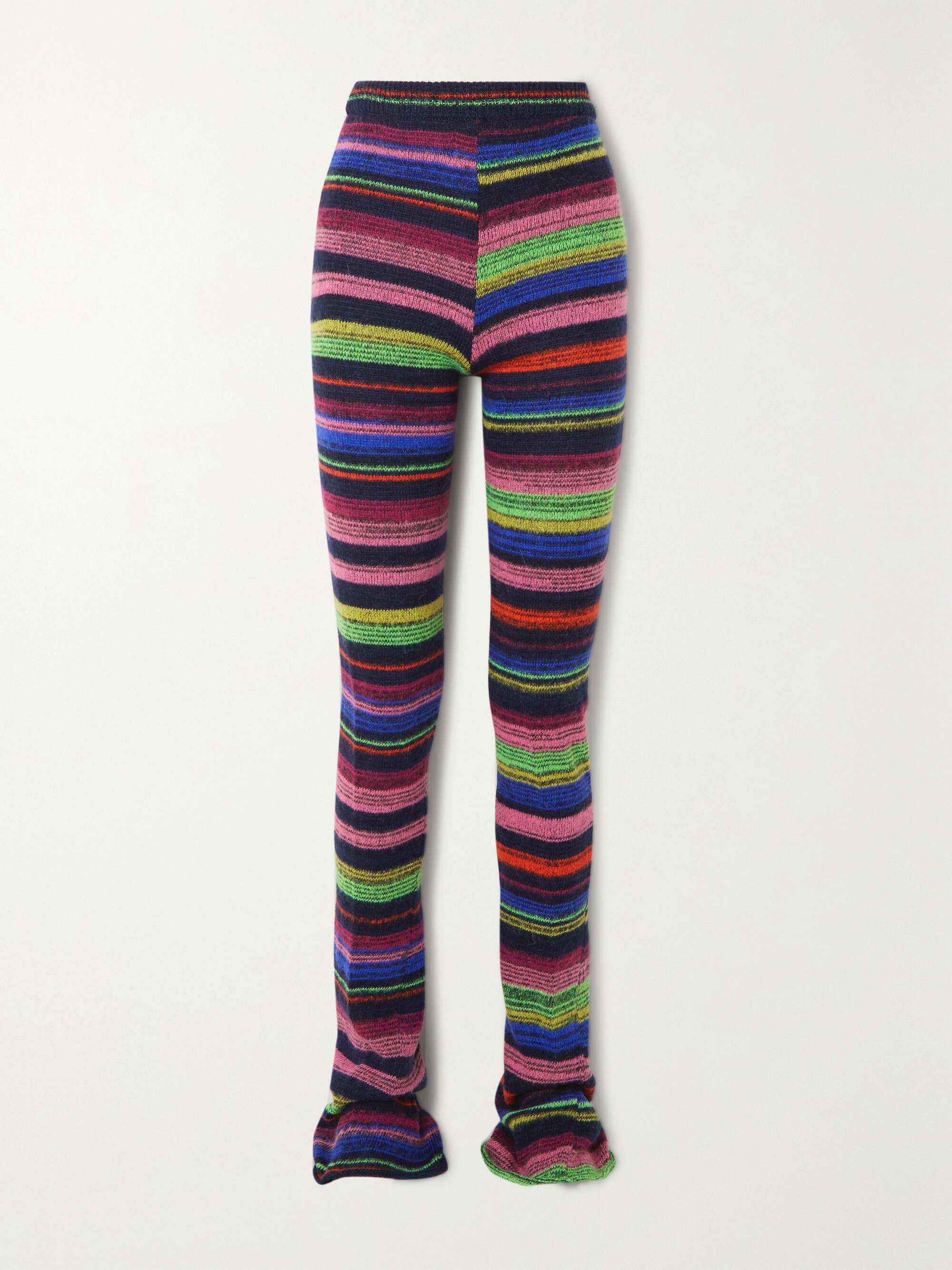 purple striped pants