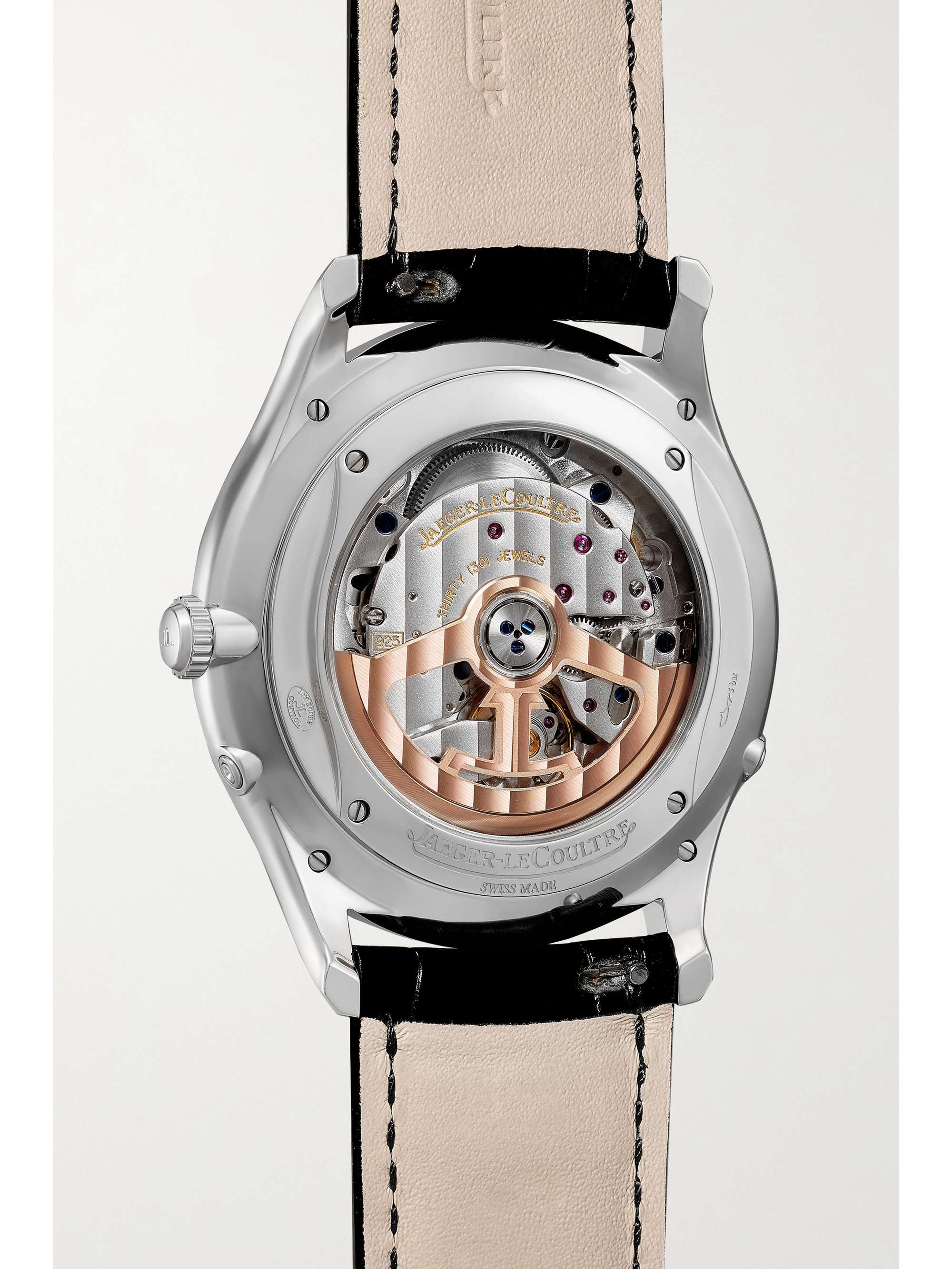 JAEGER LECOULTRE Master Ultra Thin Moon Automatic 39mm stainless steel and alligator watch
