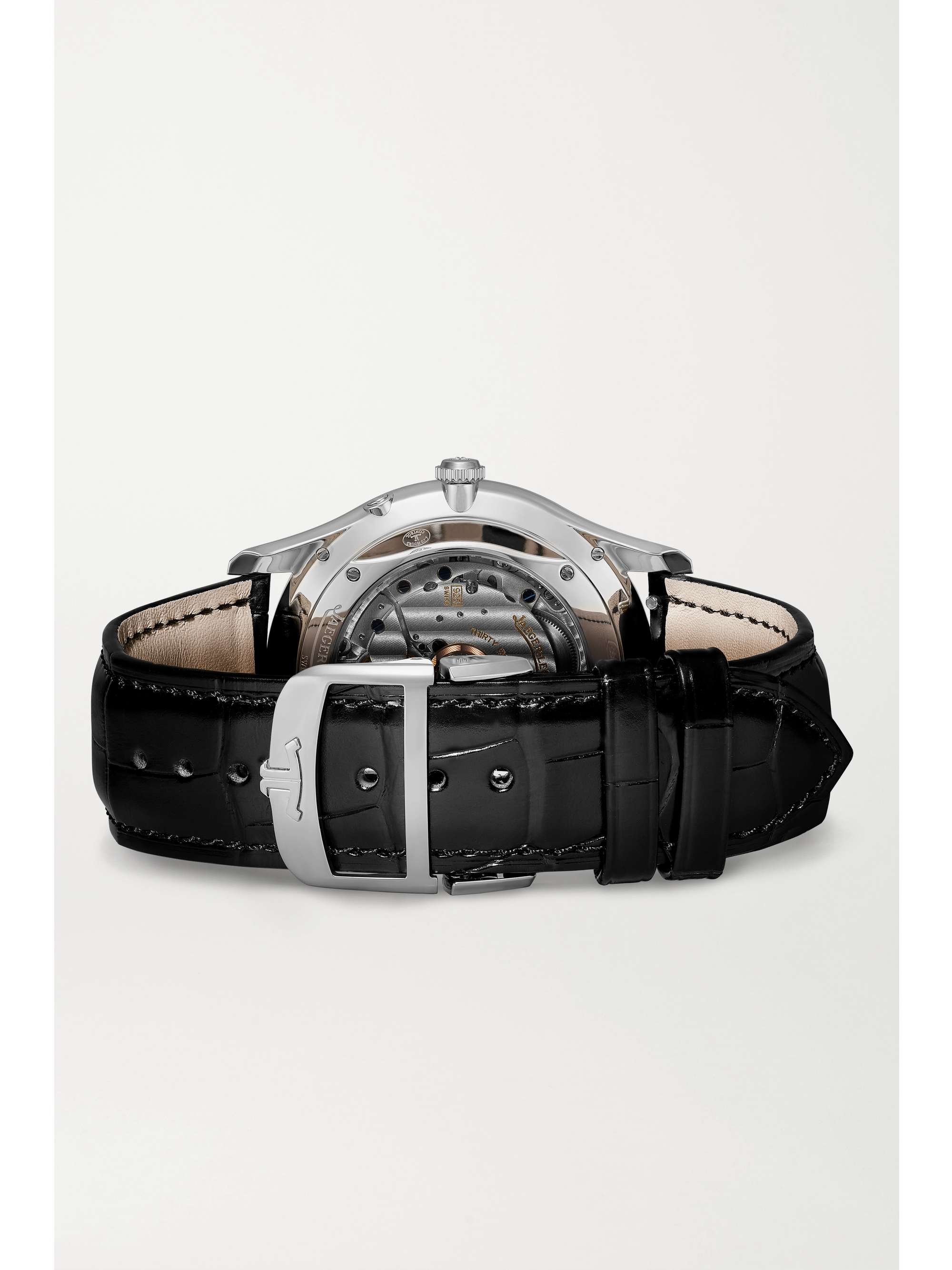 JAEGER LECOULTRE Master Ultra Thin Moon Automatic 39mm stainless steel and alligator watch
