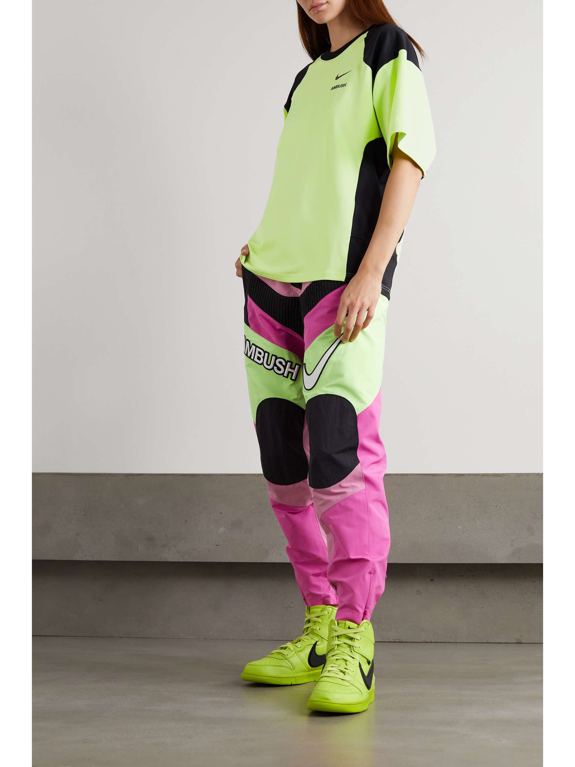 Green + AMBUSH NRG printed stretch-jersey T-shirt | NIKE | NET-A-PORTER