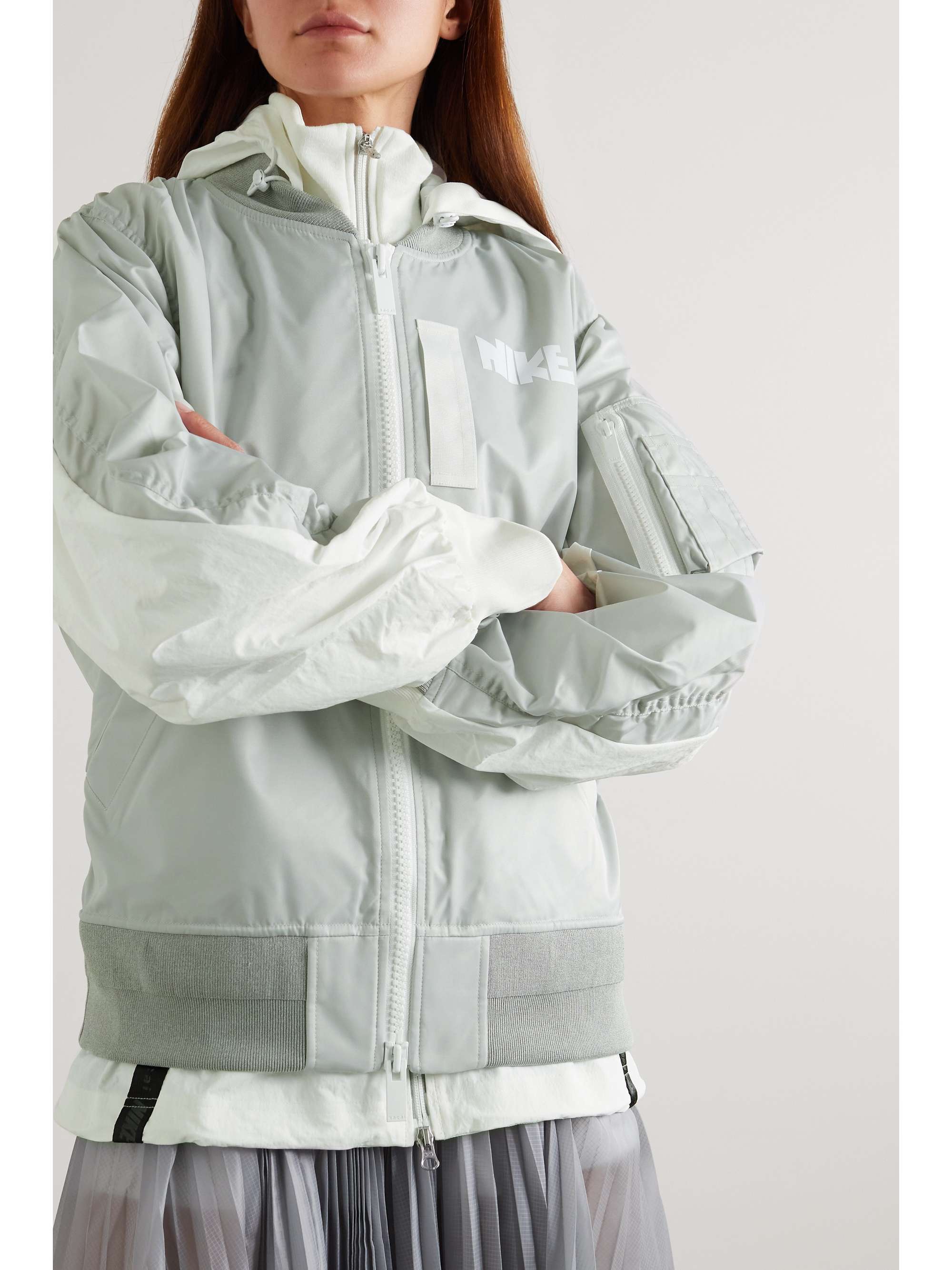 sacai layered jacket