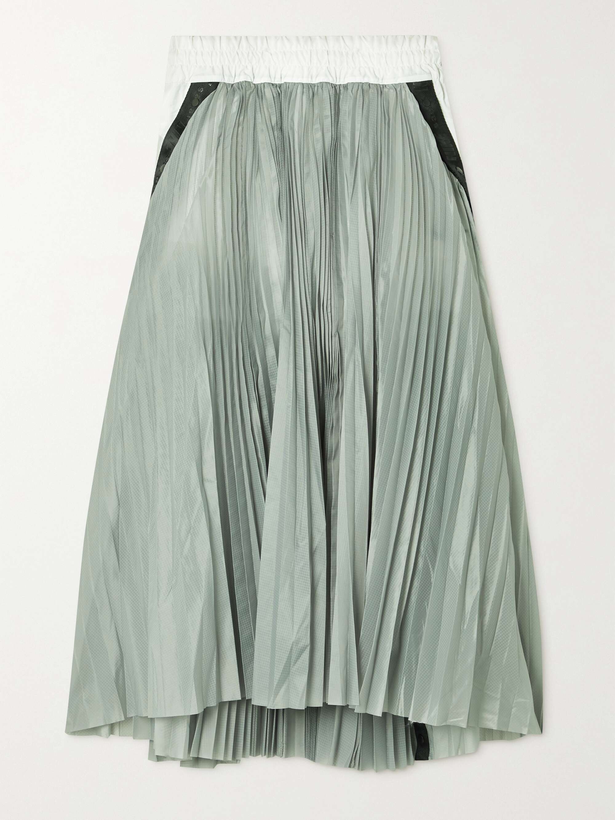 NIKE + Sacai pleated ripstop midi skirt | NET-A-PORTER