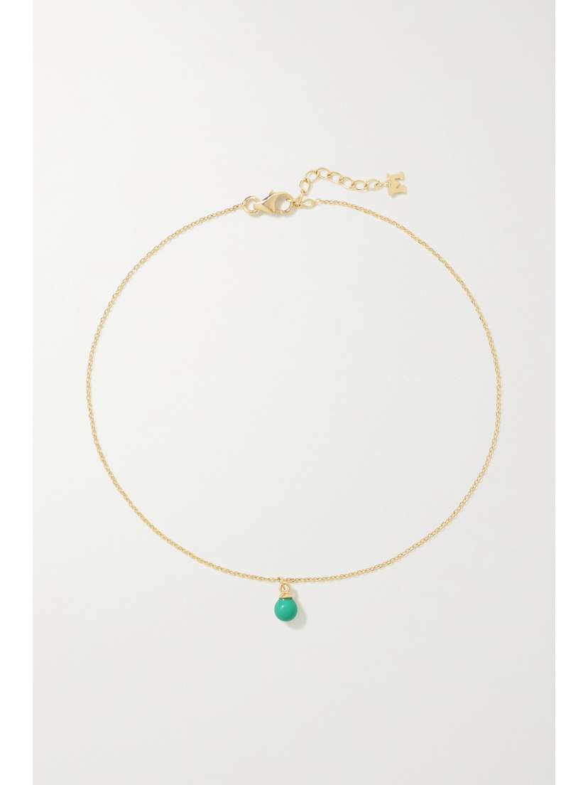 Mateo 14-karat  Turquoise Anklet