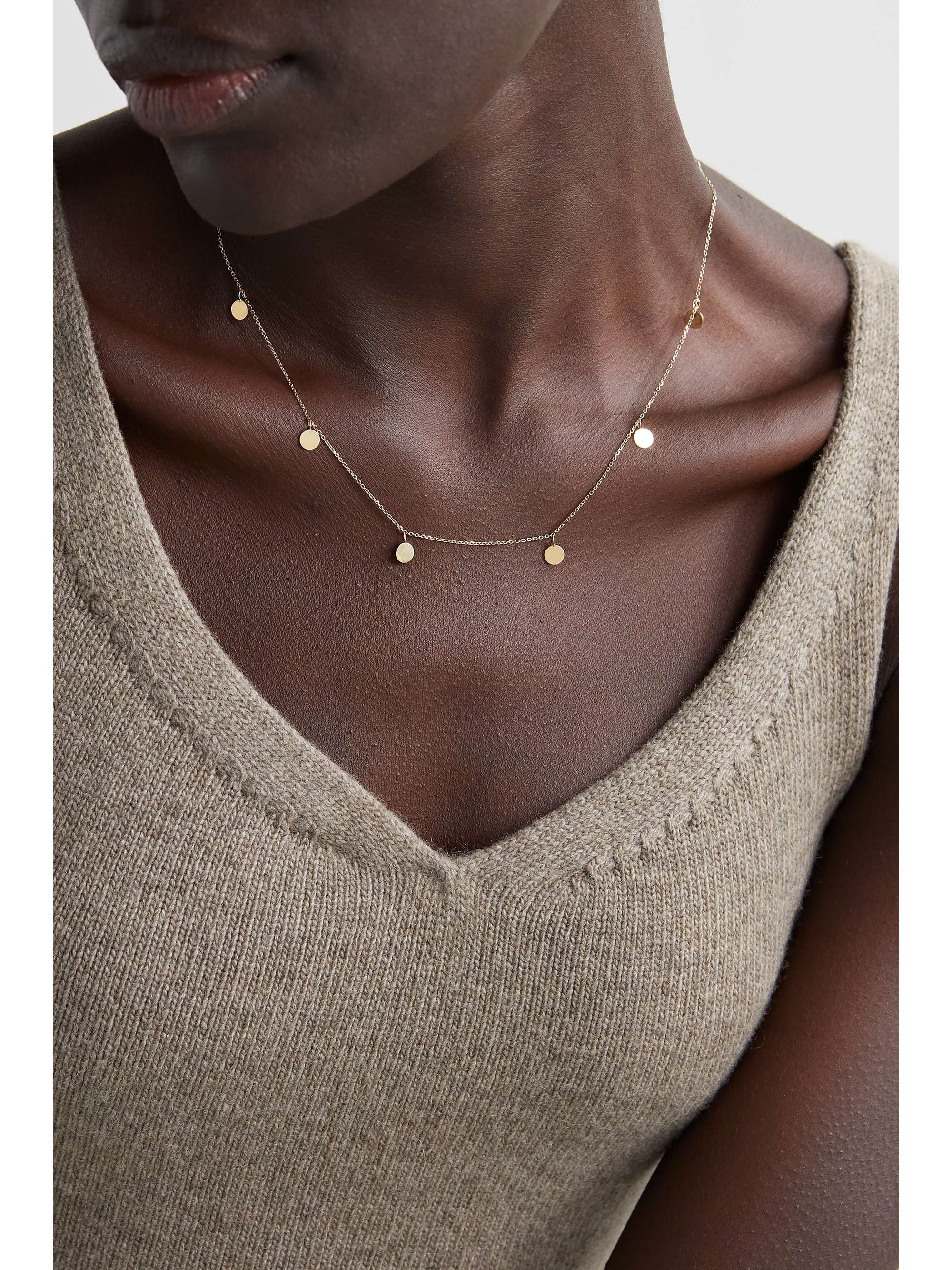 Gold Dot 14-karat gold necklace | MATEO 