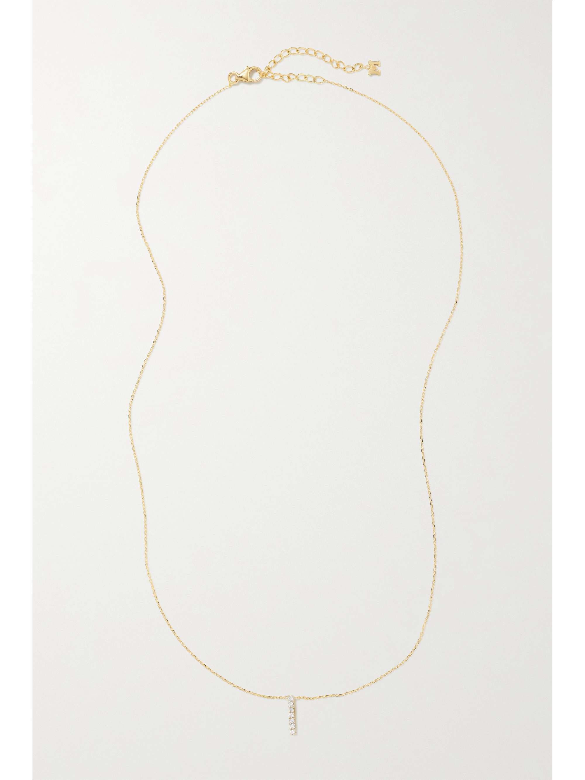 MATEO La Barre 14-karat gold diamond necklace