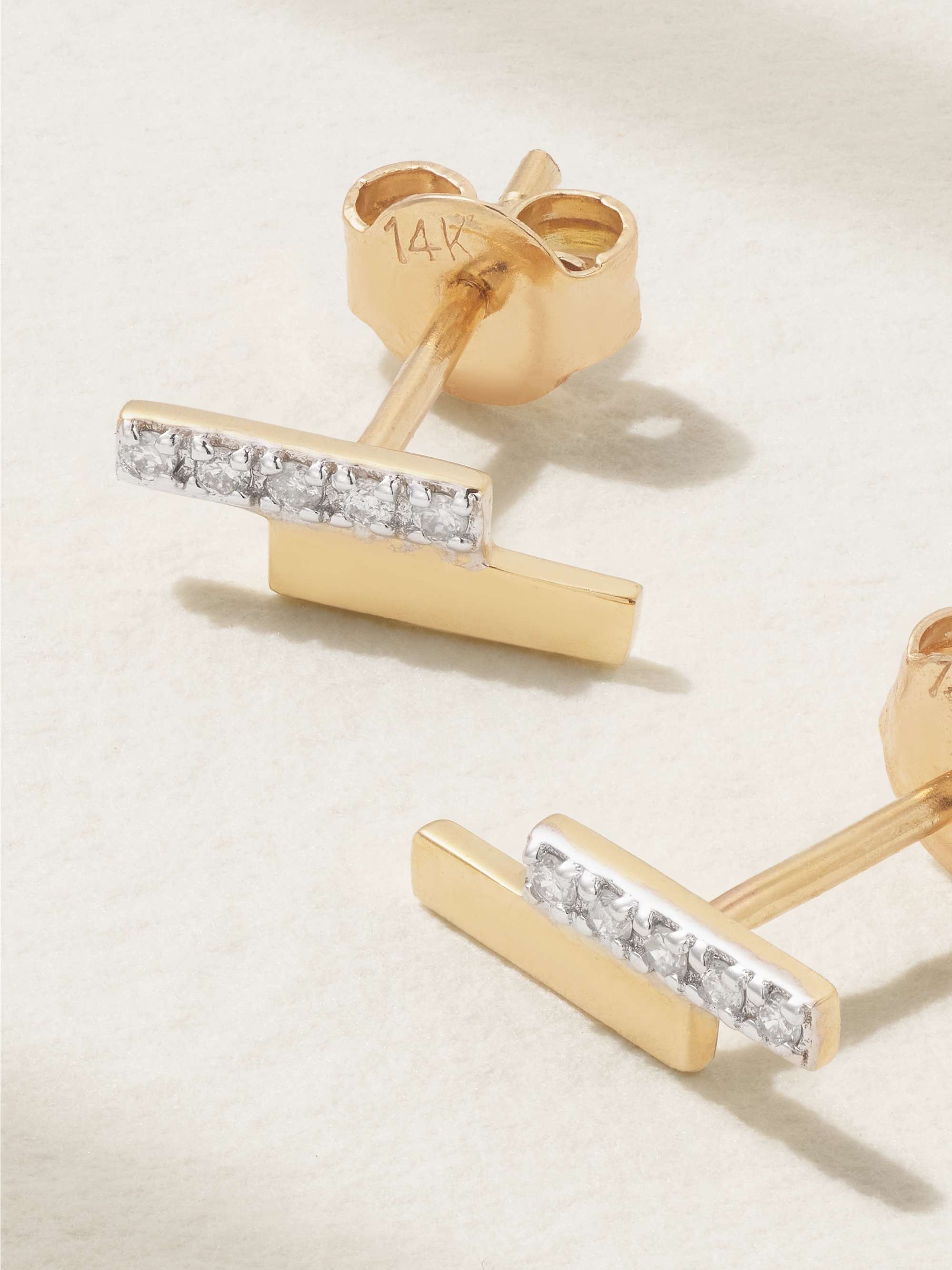 MATEO 14K 黄金钻石耳钉